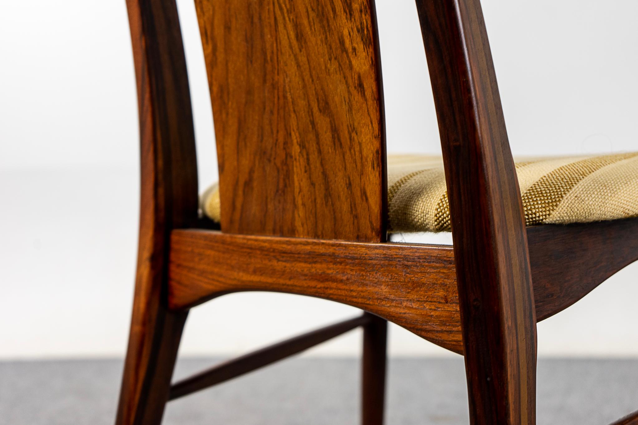 6 Danish Modern Rosewood Dining Chairs by Niels Koefoed For Sale 3