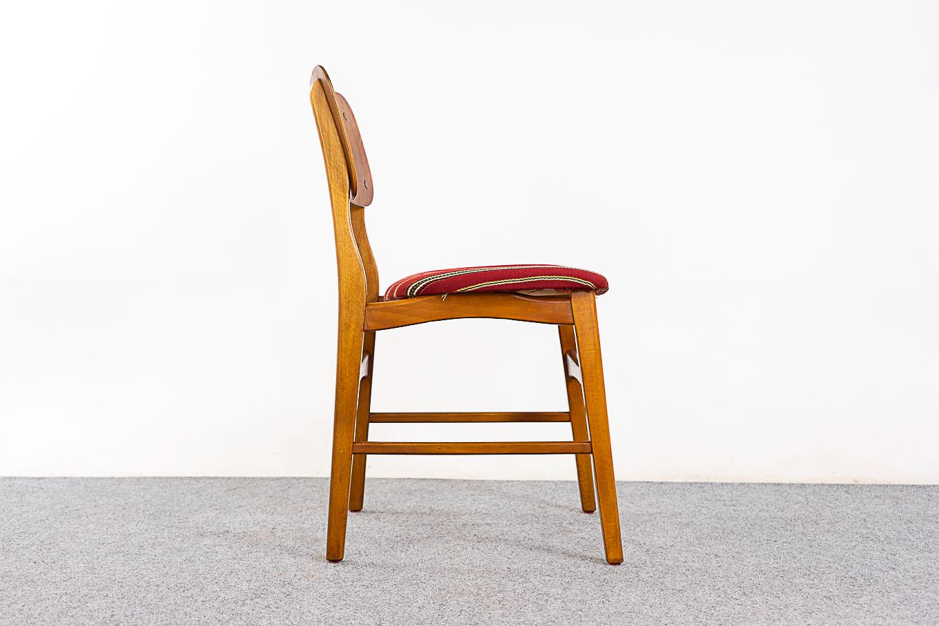 Mid-20th Century 6 Danish Modern Teak & Beech Dining Chairs