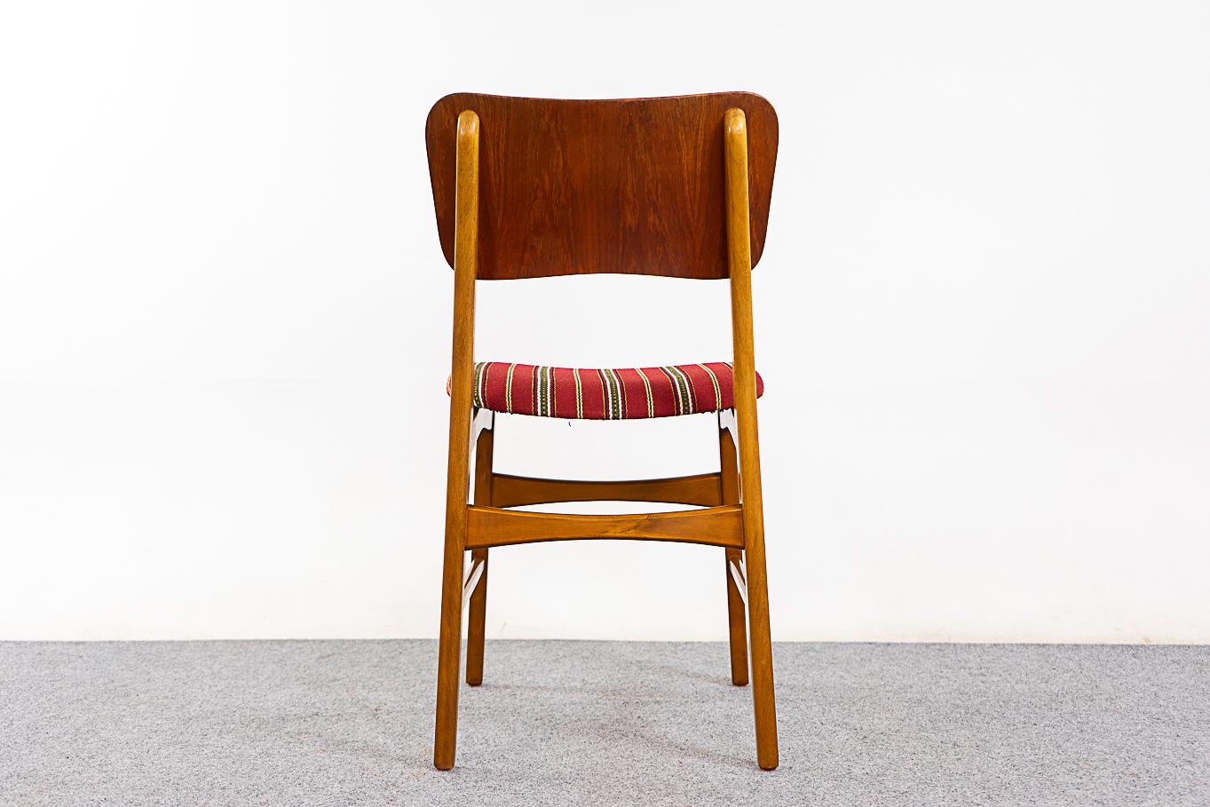 6 Danish Modern Teak & Beech Dining Chairs 1