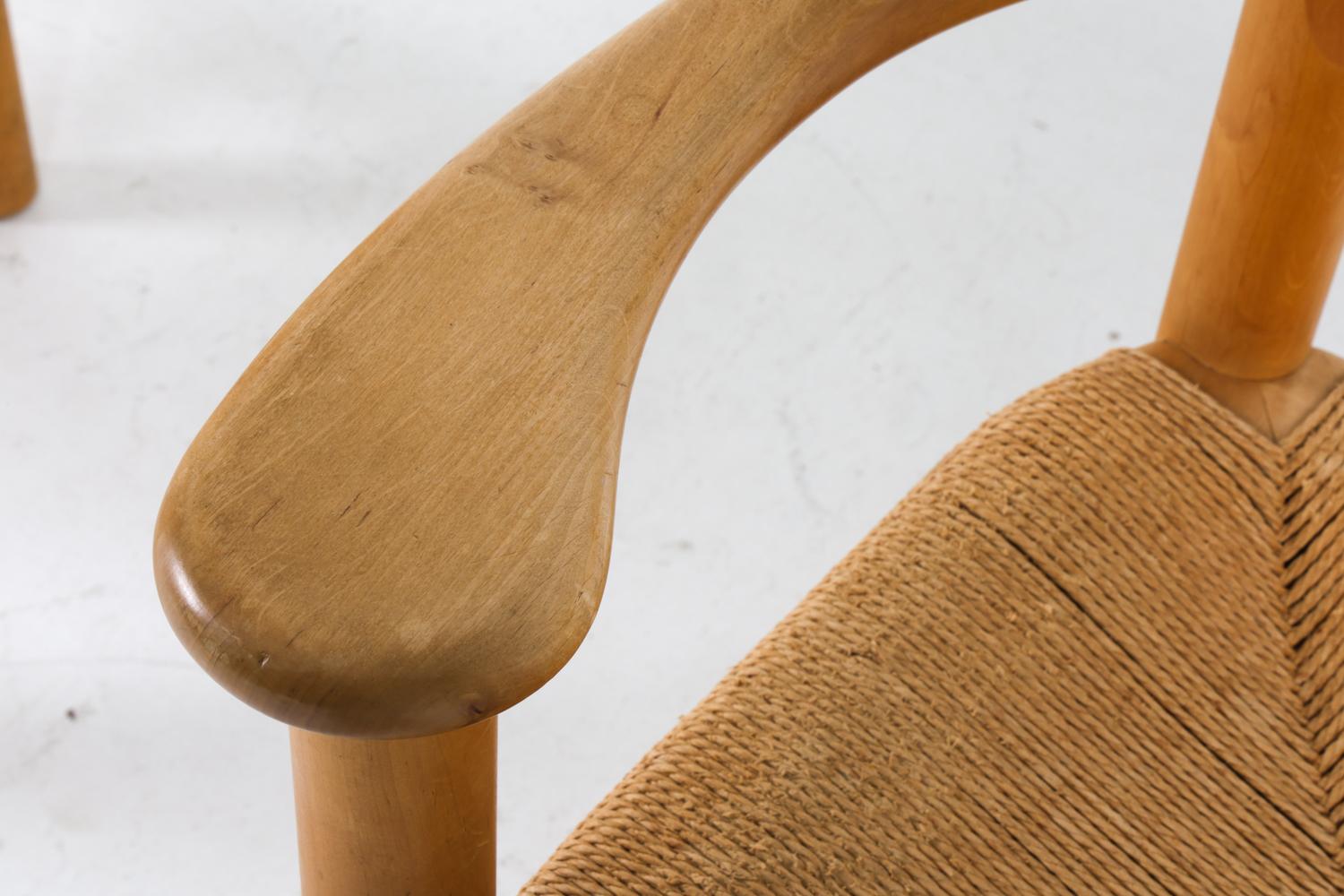 (6) Chaises de salle à manger en pin danois par Rainer Daumiller, circa 1970 en vente 3