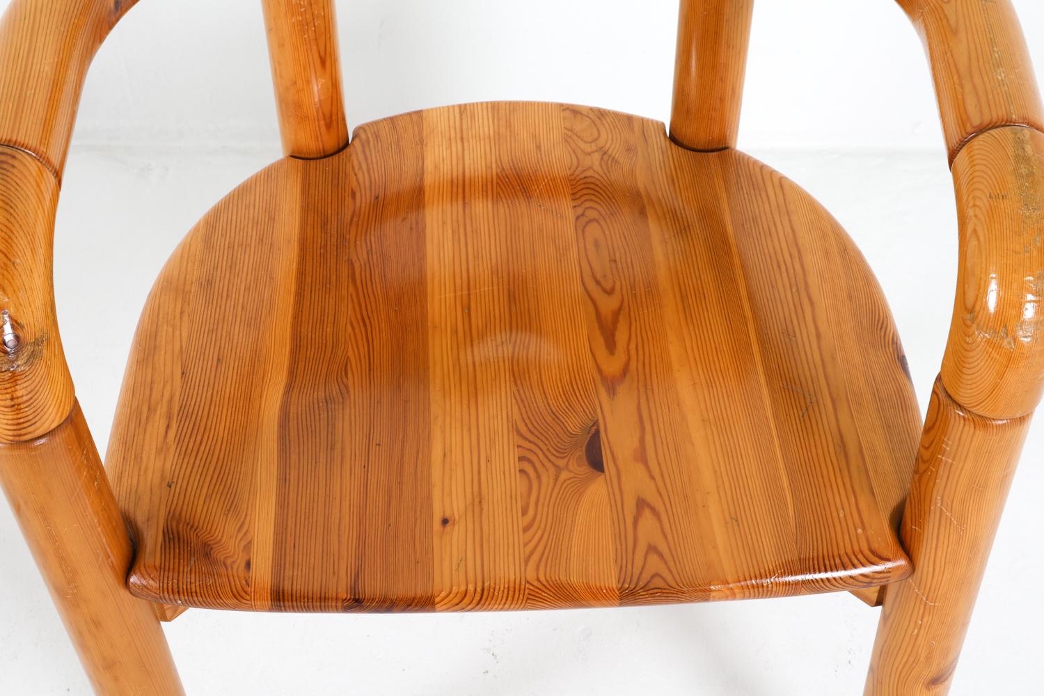 20ième siècle (6) Chaises de salle à manger en pin danois par Rainer Daumiller, circa 1970 en vente
