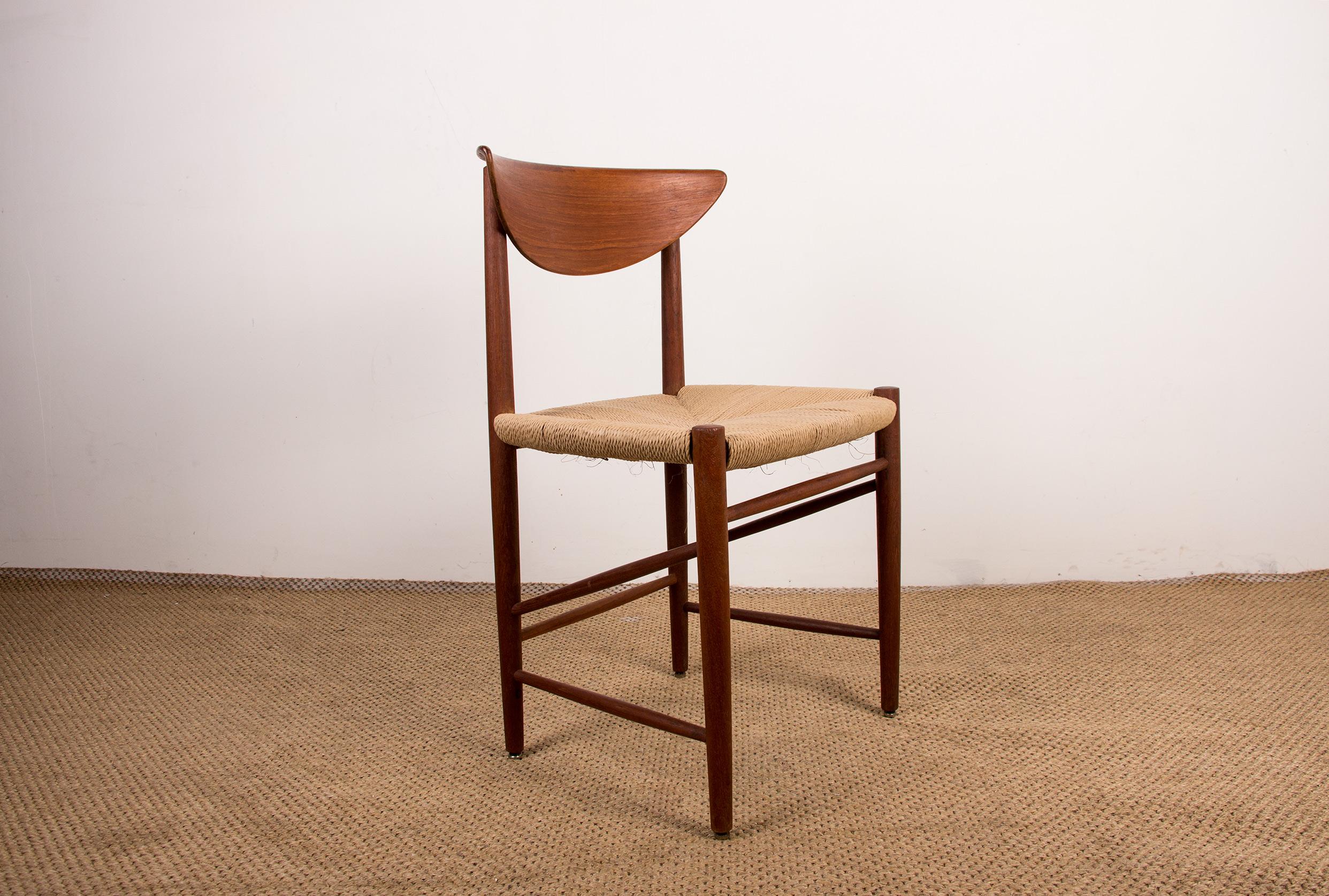 Danois 6 chaises danoises en teck de & par Peter Hvidt & Orla Molgaard-Nielsen pour Soborg en vente