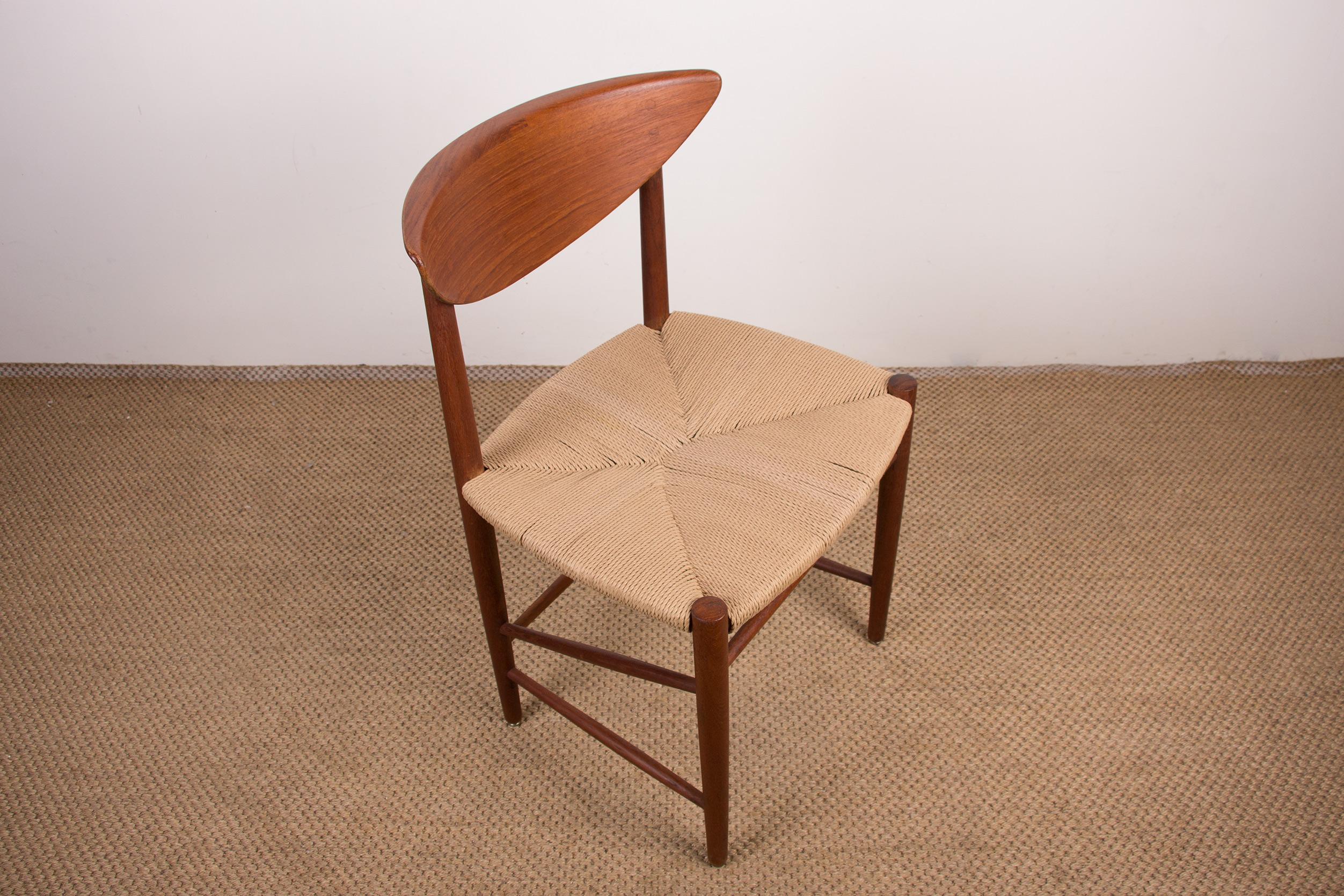 Milieu du XXe siècle 6 chaises danoises en teck de & par Peter Hvidt & Orla Molgaard-Nielsen pour Soborg en vente