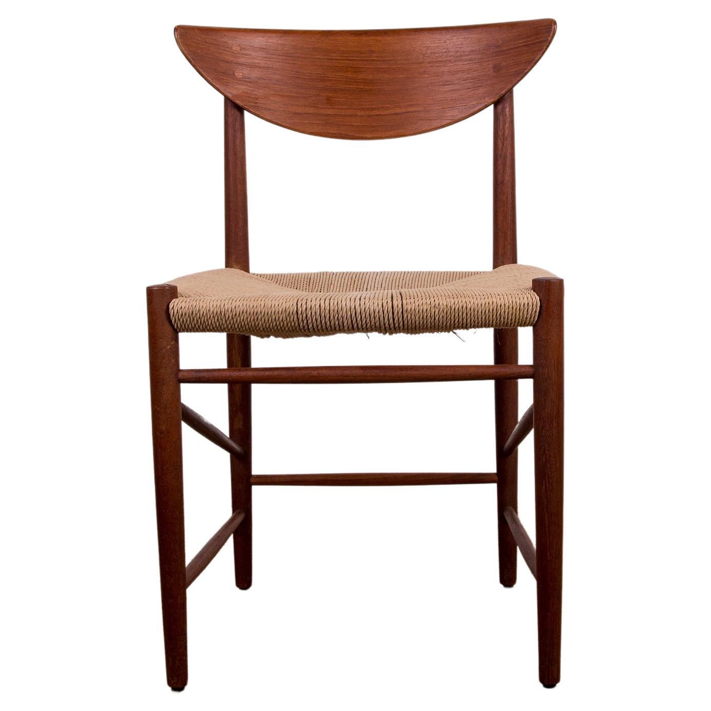 6 Danish Rope & Teak Chairs by Peter Hvidt & Orla Molgaard-Nielsen for Soborg