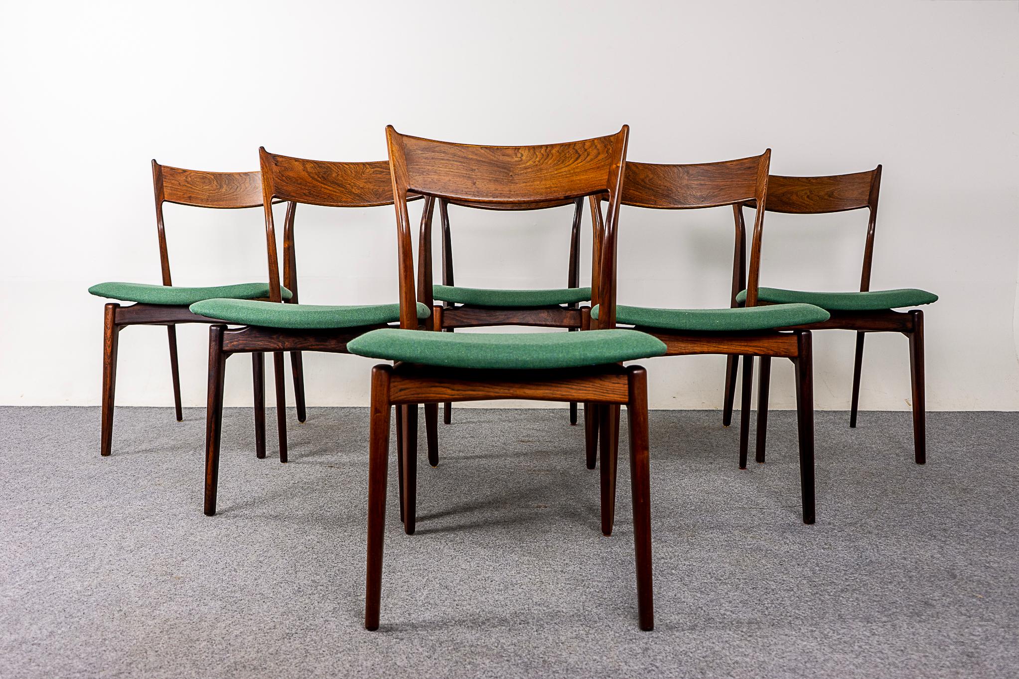 6 Danish Rosewood Dining Chairs, by HP Hansen 7