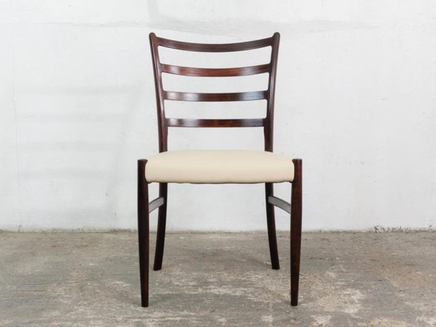 6 Danish Rosewood & Leather Johannes Andersen Dining Chairs 5