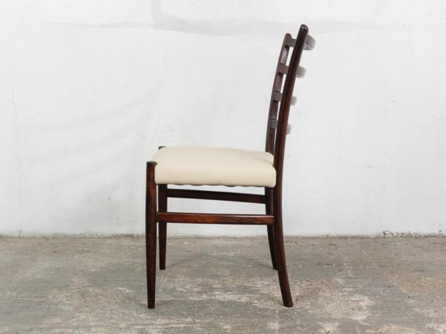 6 Danish Rosewood & Leather Johannes Andersen Dining Chairs 7