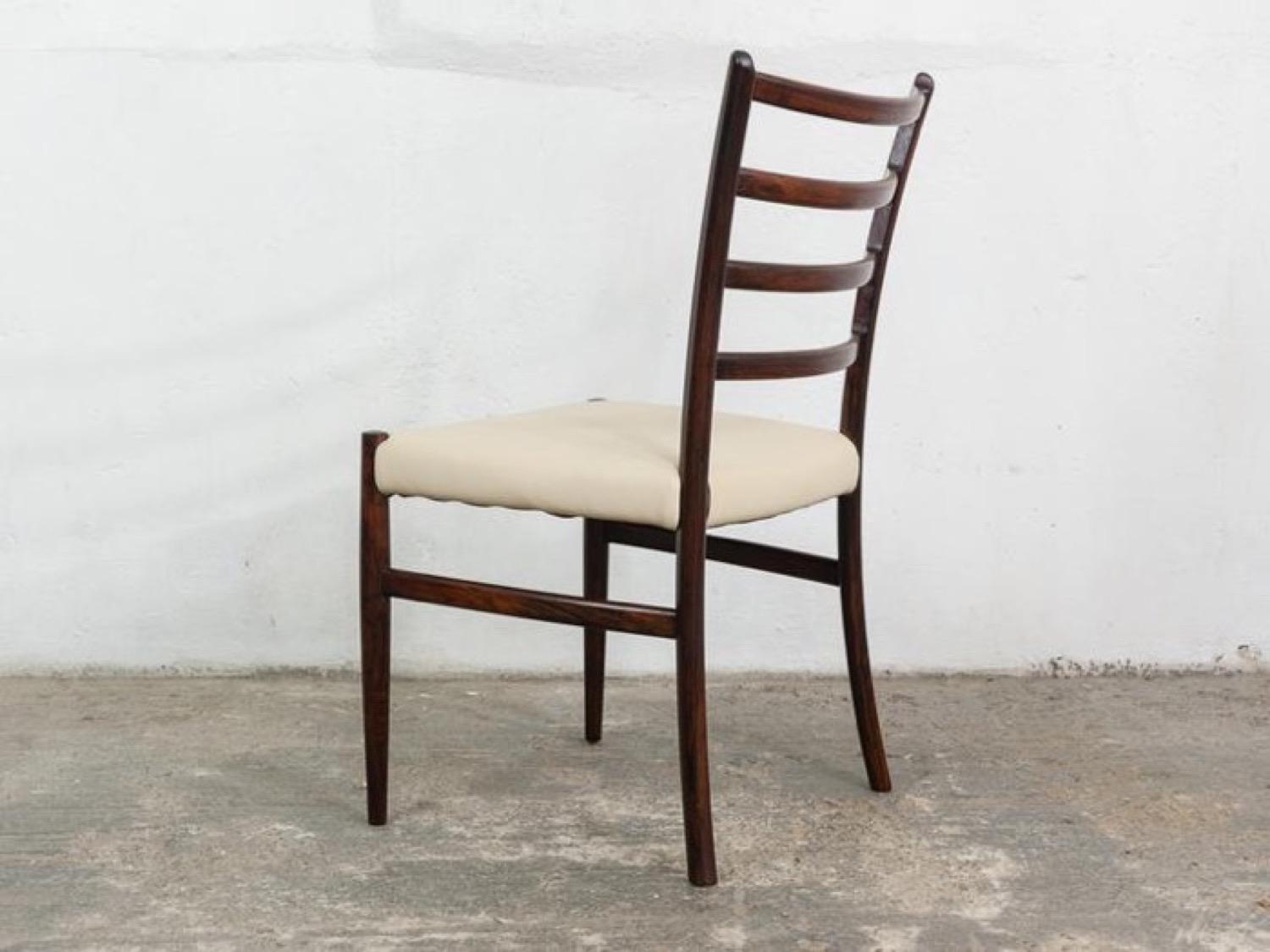6 Danish Rosewood & Leather Johannes Andersen Dining Chairs 8