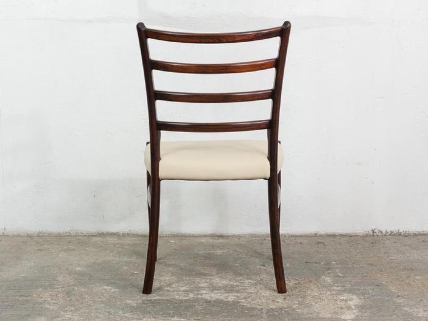 6 Danish Rosewood & Leather Johannes Andersen Dining Chairs 9