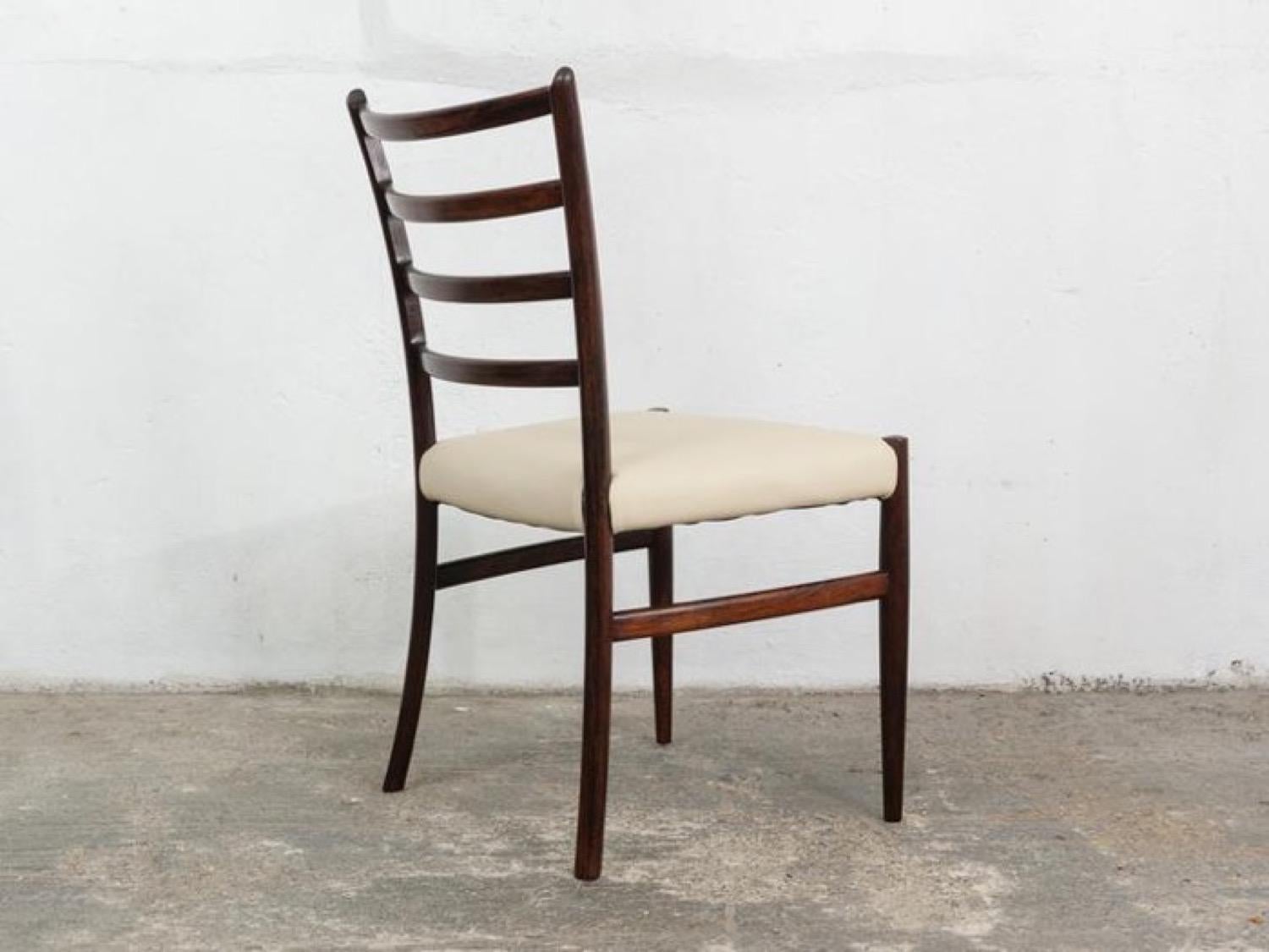6 Danish Rosewood & Leather Johannes Andersen Dining Chairs 10