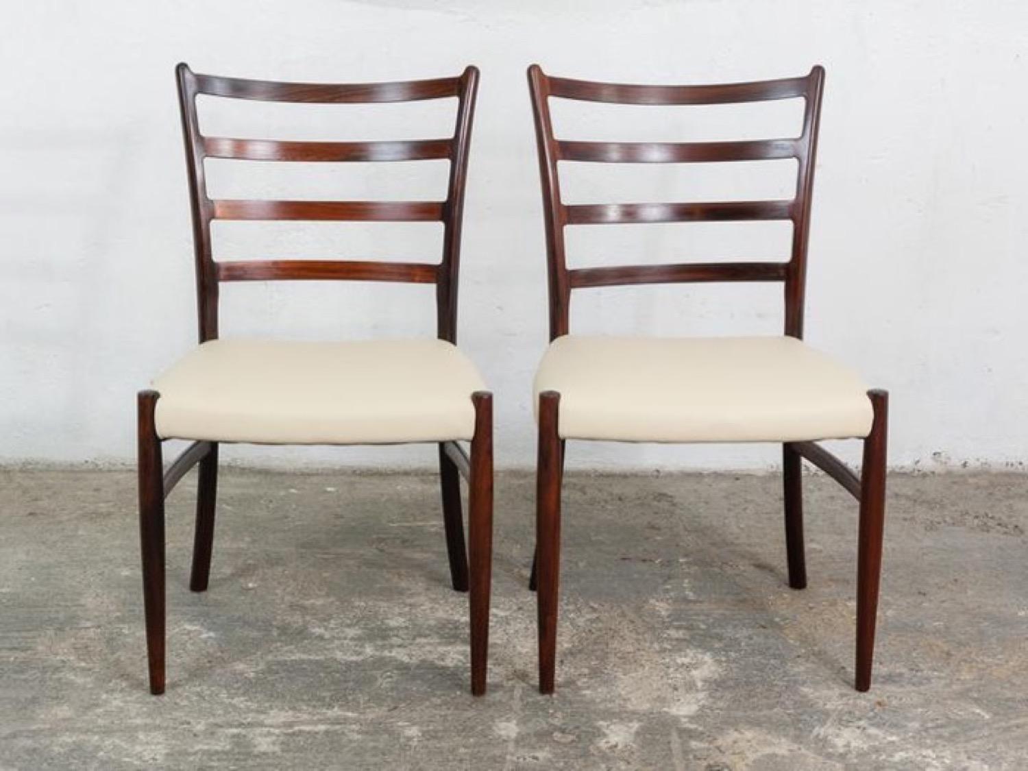 6 Danish Rosewood & Leather Johannes Andersen Dining Chairs 4