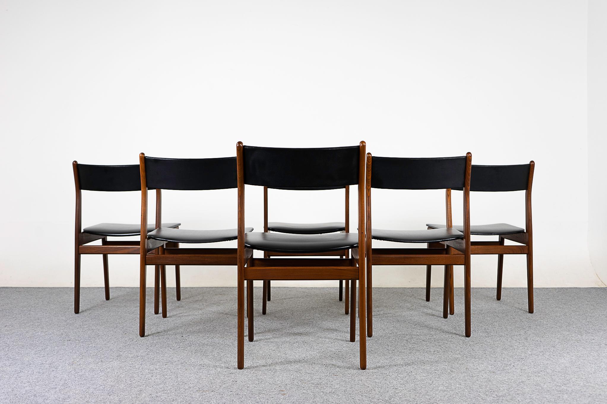 6 Danish Teak Dining Chairs 5
