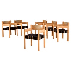 6 danish vintage chairs, designed in the 70s by Friis & Moltke architect