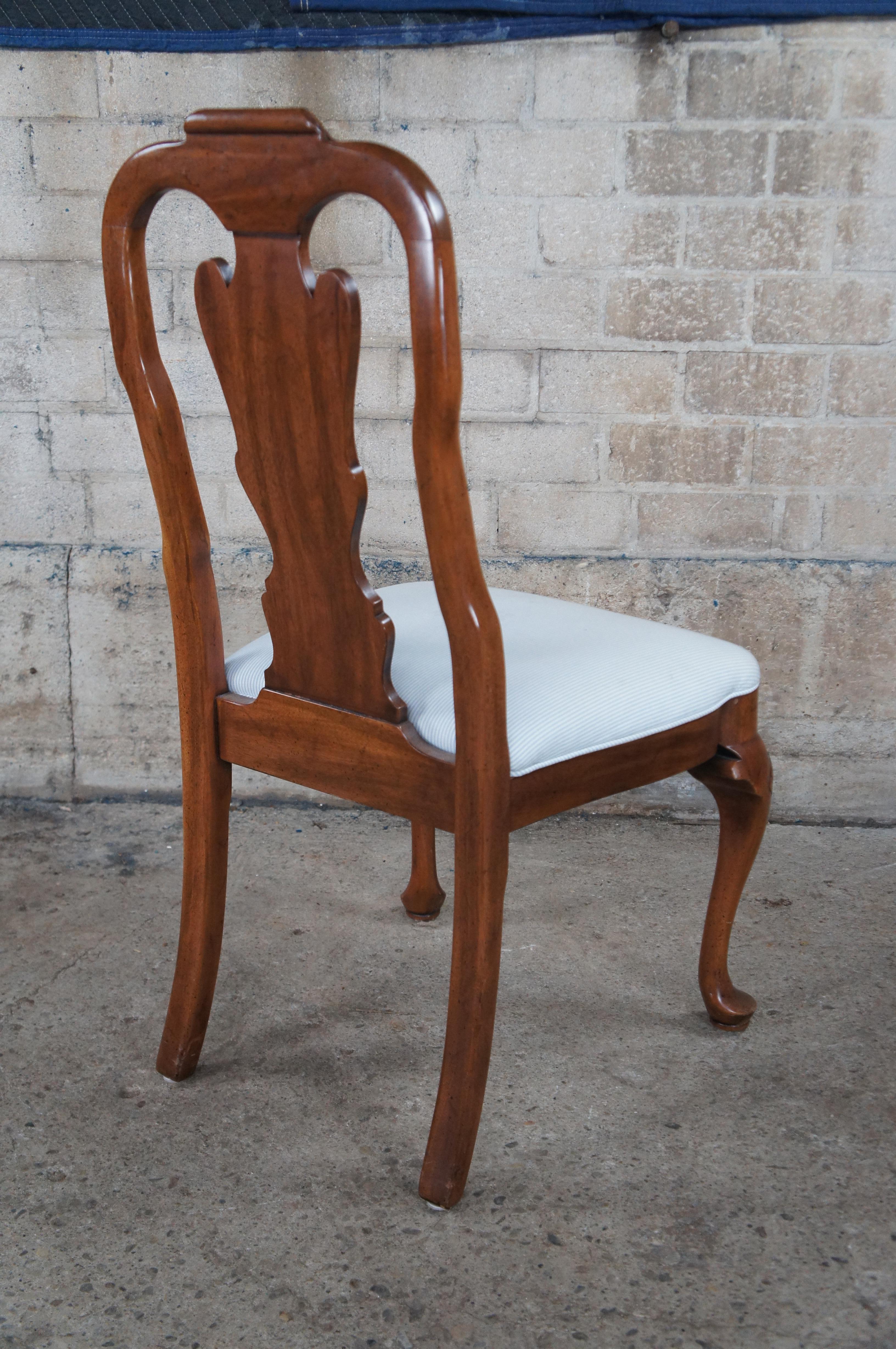 6 Davis Cabinet Cumberland Valley Nogal Queen Anne Sillas de comedor de estilo georgiano en venta 5