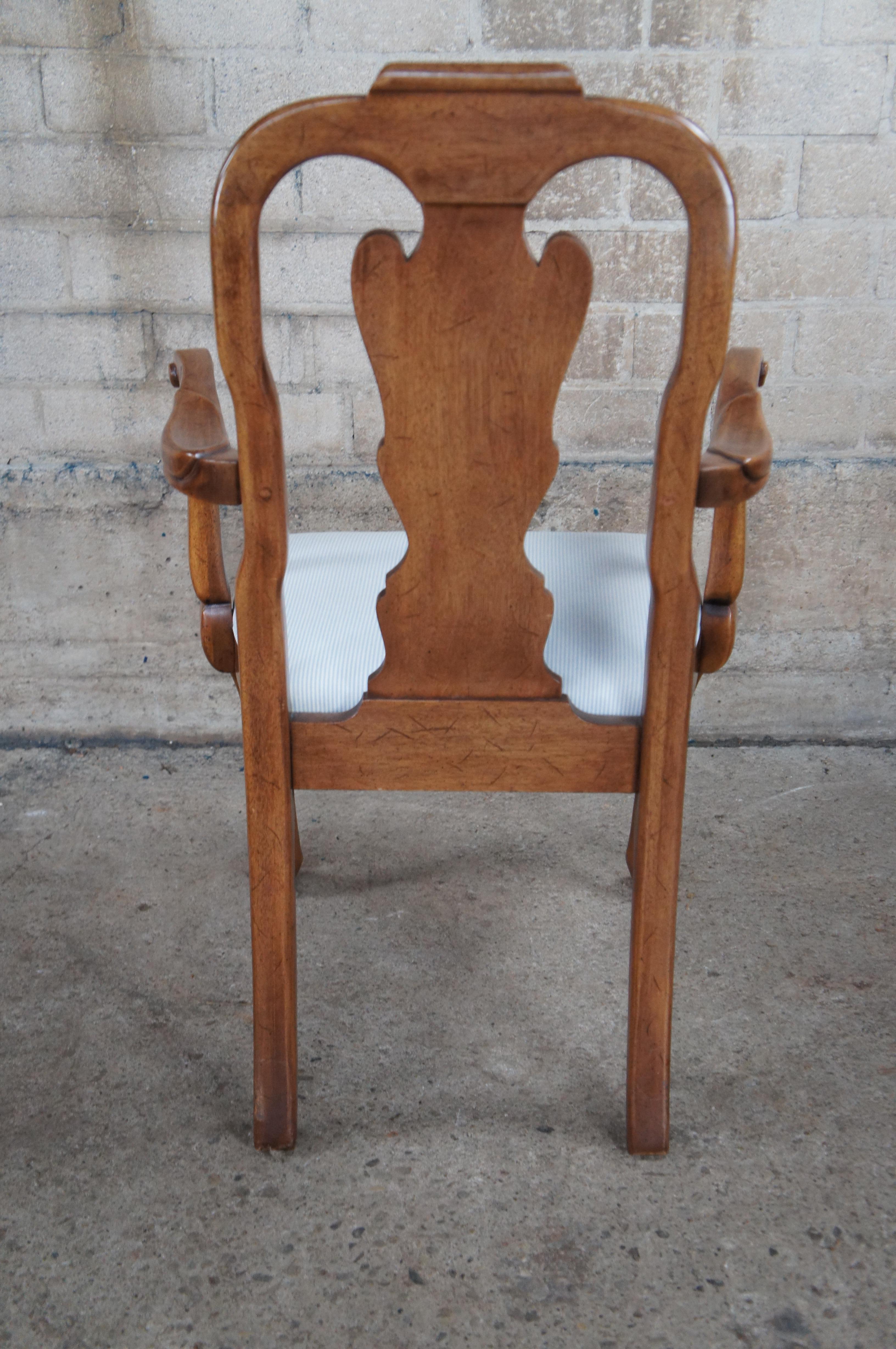 6 Davis Cabinet Cumberland Valley Nogal Queen Anne Sillas de comedor de estilo georgiano en venta 2
