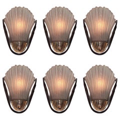 6 Deco MCM Sconces, 1930s