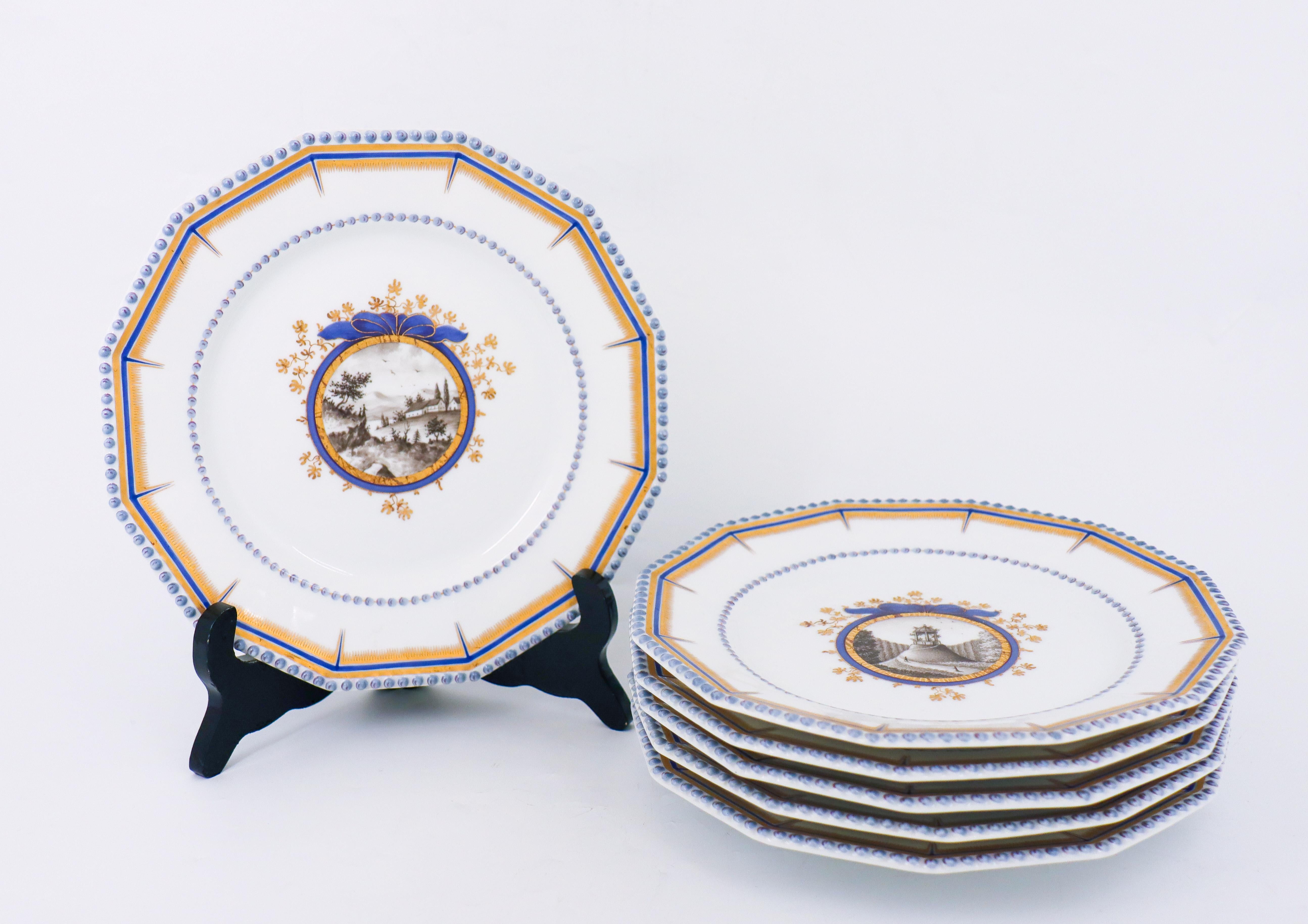 6 Dessert plates from the Perl