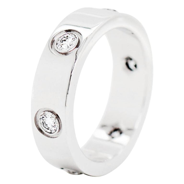 6 Diamond White Gold Cartier Love Ring at 1stDibs | cartier love ring 6  diamonds, love ring 6 diamonds, cartier 6 diamond love ring