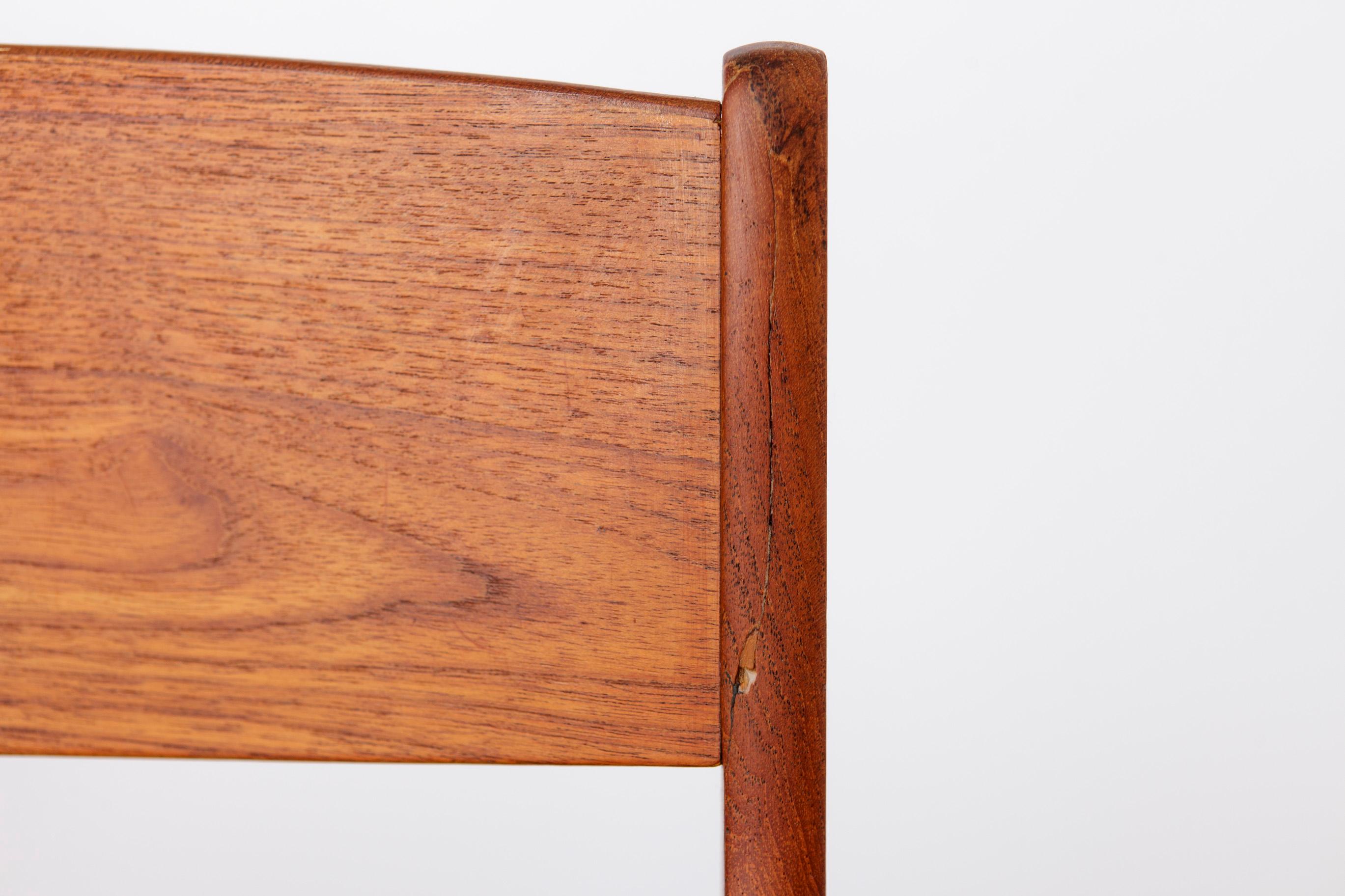 Mid-Century Modern 6 Dining Chairs 1960s, by Vestervig Eriksen, Danish, Teak, Vintage