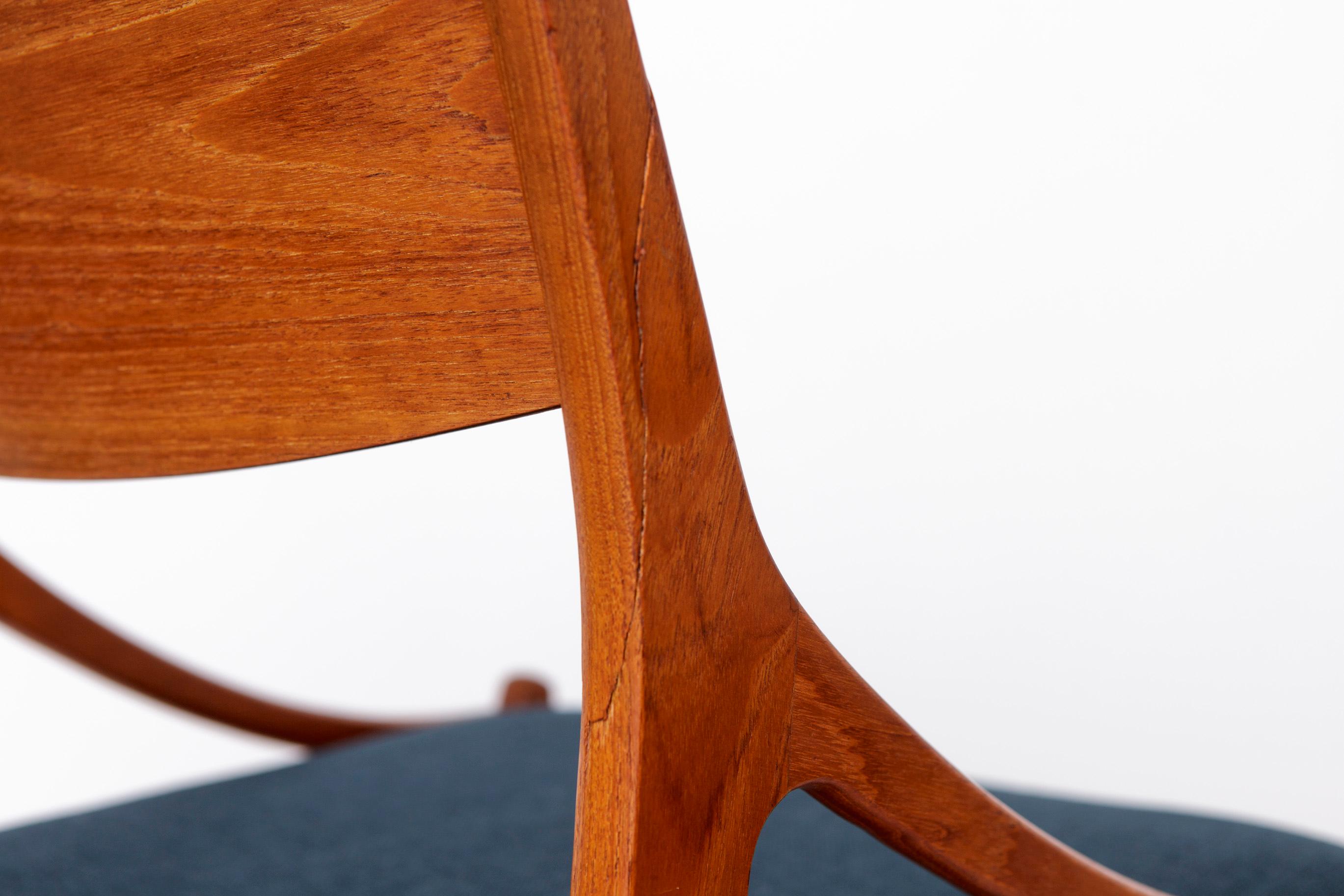 6 Dining Chairs 1960s, by Vestervig Eriksen, Danish, Teak, Vintage In Good Condition In Hannover, DE