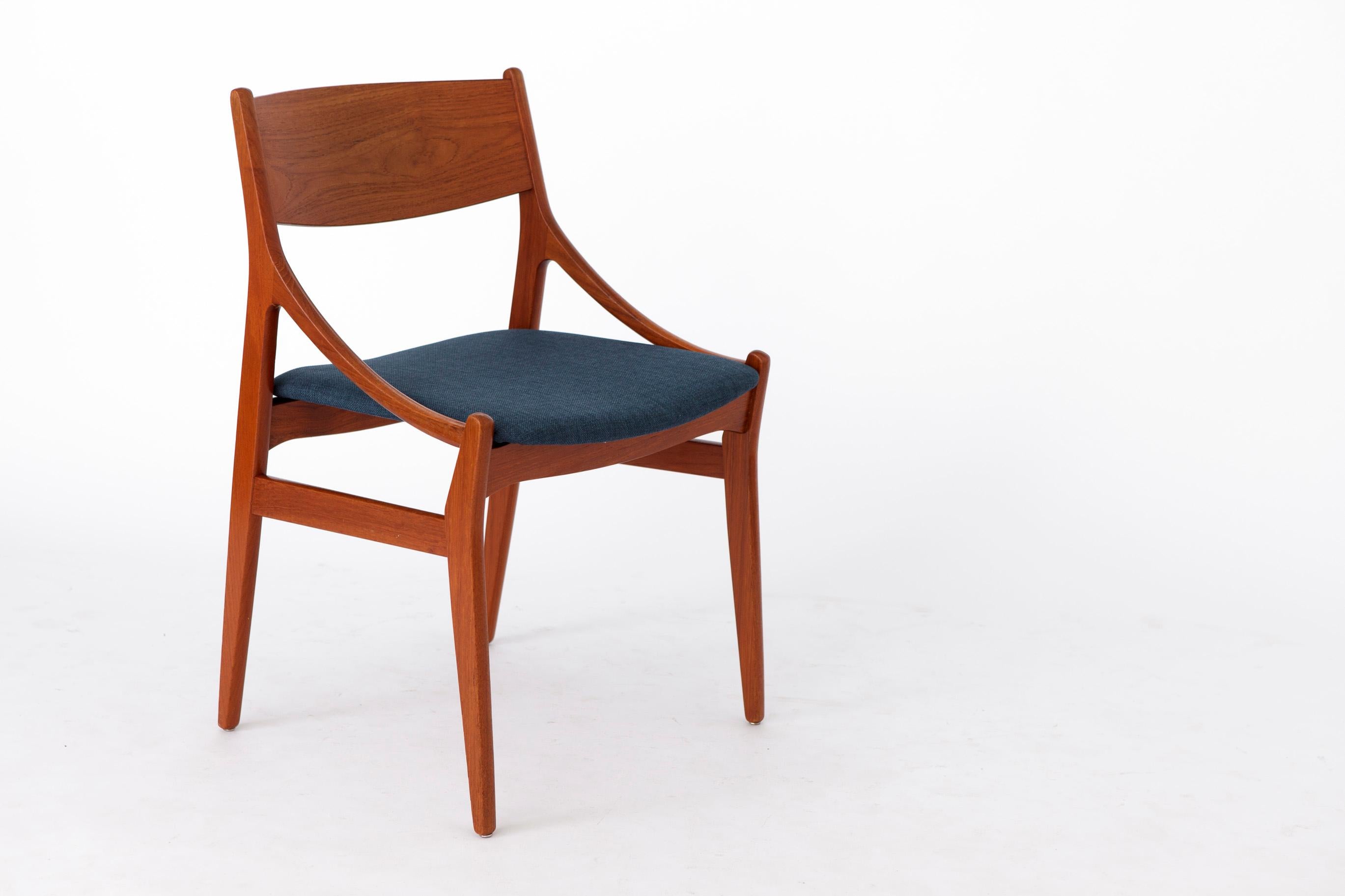 6 Dining Chairs 1960s, by Vestervig Eriksen, Danish, Teak, Vintage 1