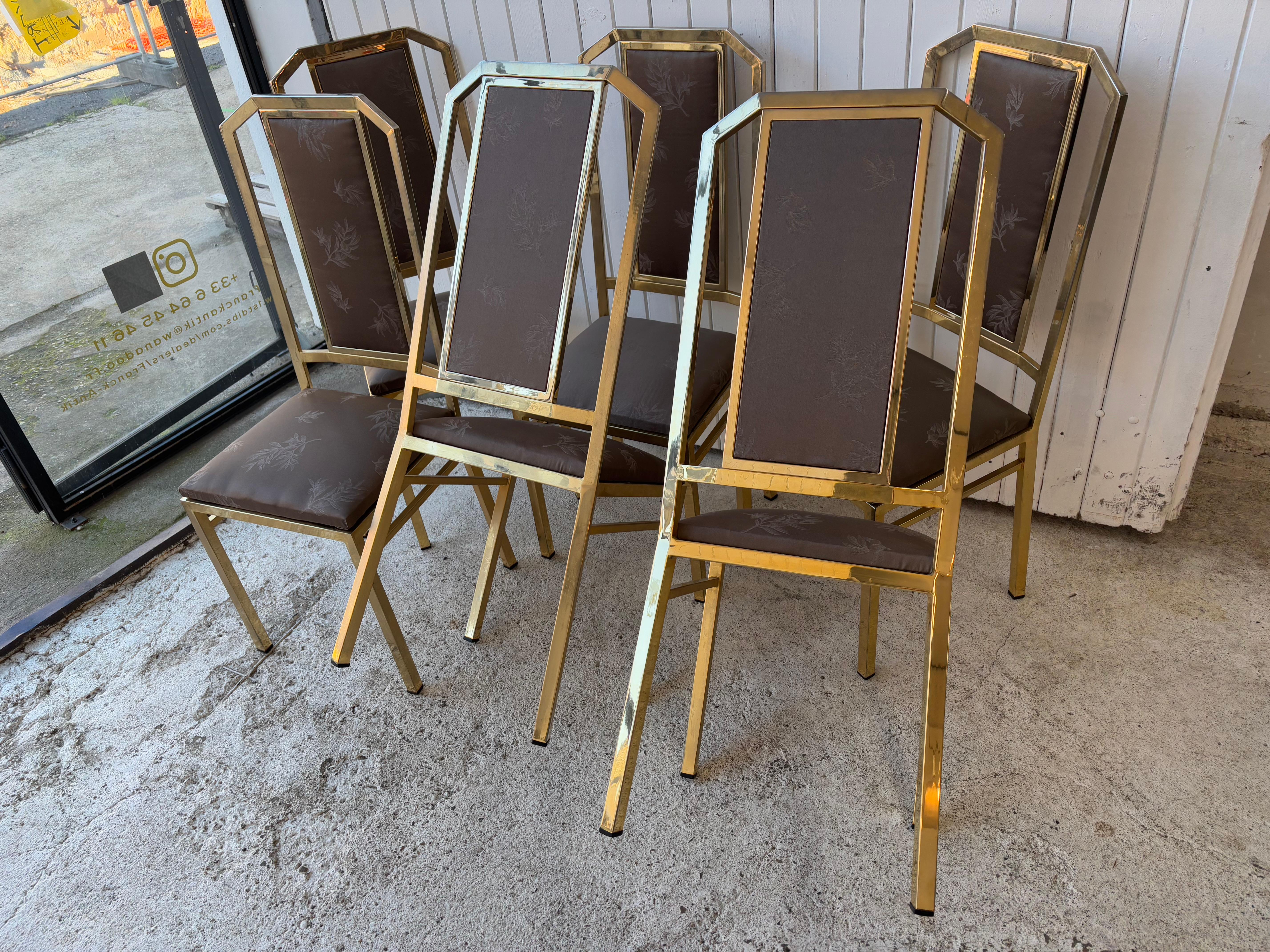 20th Century 6 Dining Chairs by JC Mahey, Midcentury 1970’s For Sale