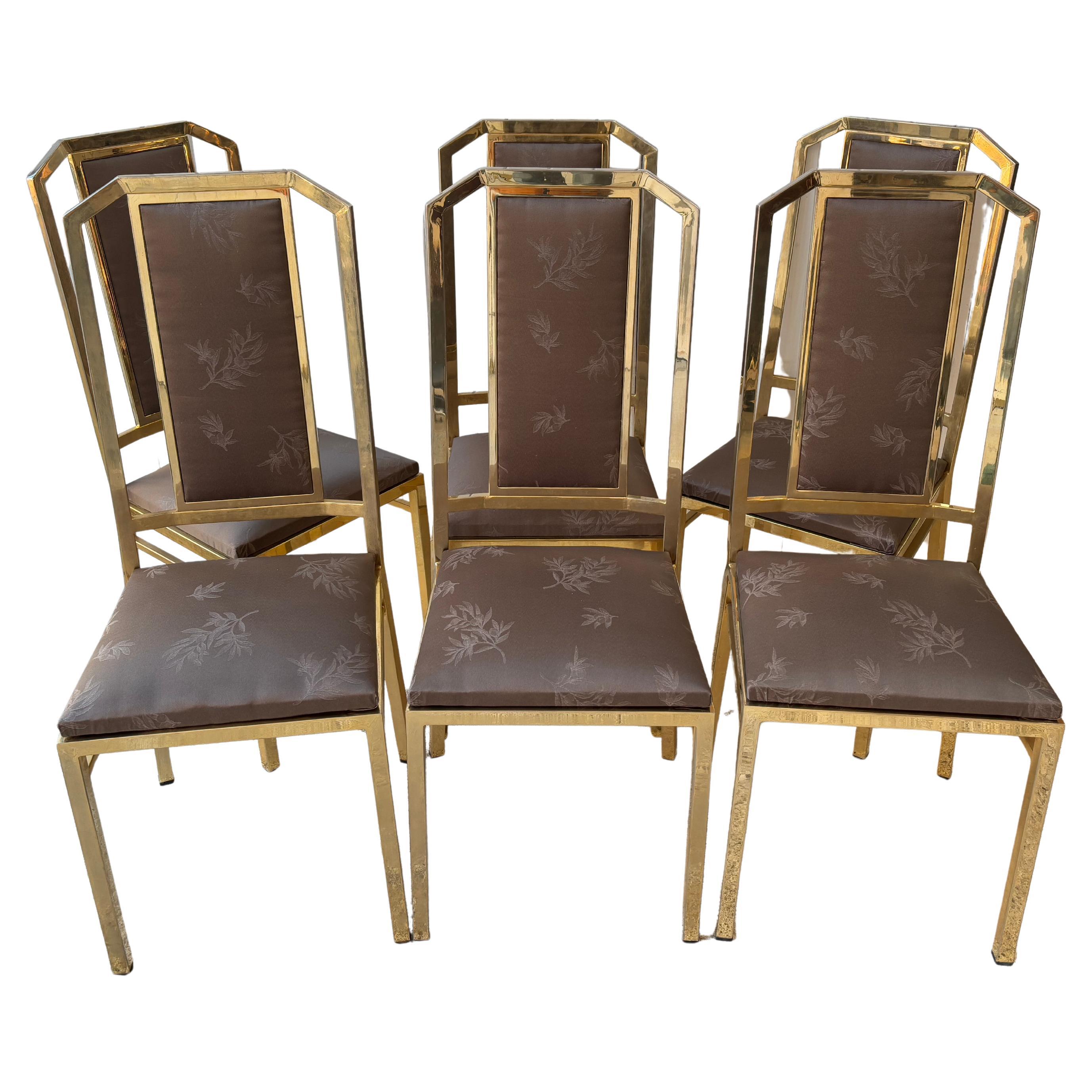 6 Dining Chairs by JC Mahey, Midcentury 1970’s For Sale