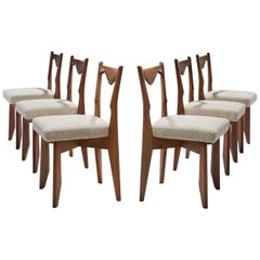 6 Dinner Chairs by Guillerme et Chambron, France, 1960s