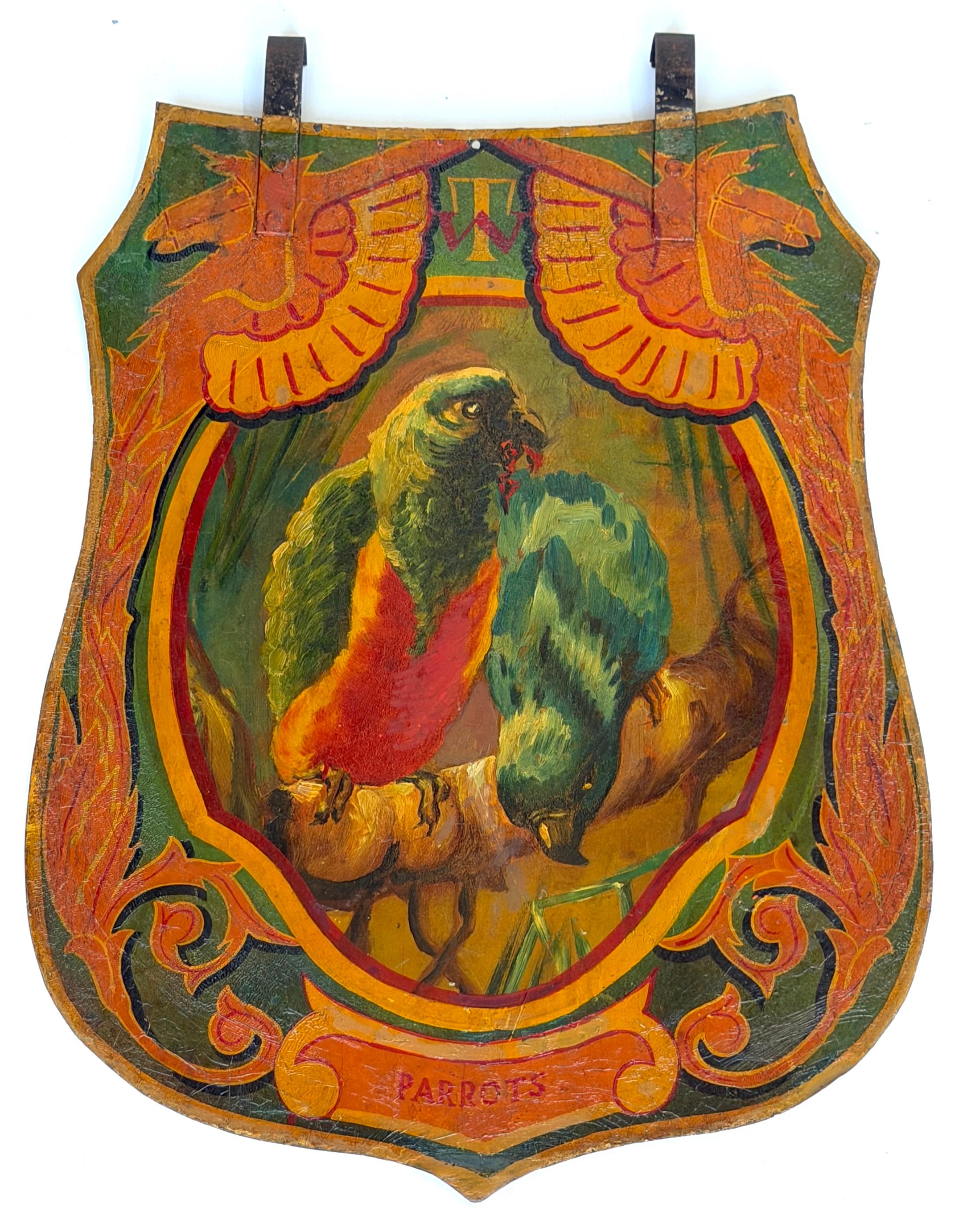 6 Double-Sided Wombwell & Whitelegg Victorian Exotic Animalier Tole Panels, 1891 en venta 4