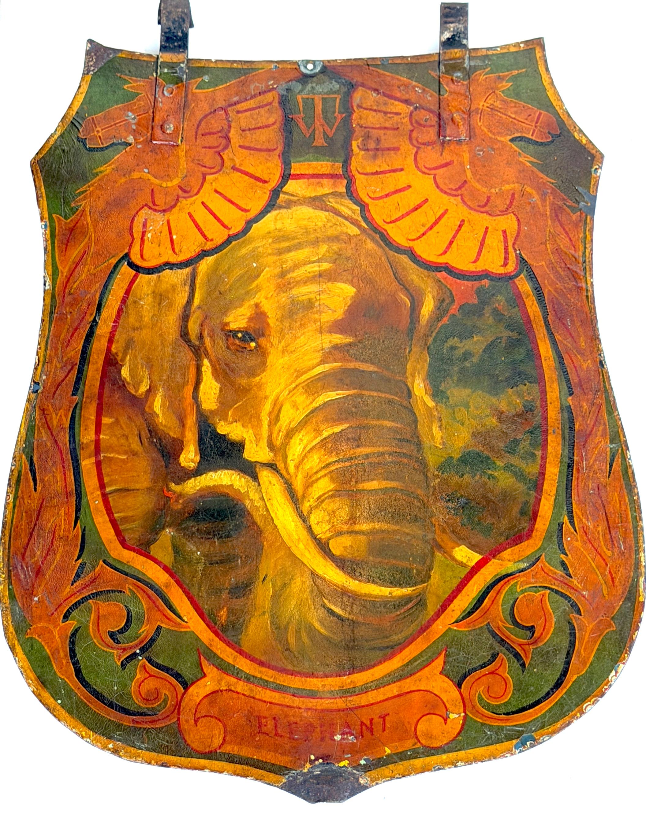 6 Double-Sided Wombwell & Whitelegg Victorian Exotic Animalier Tole Panels, 1891 Metal en venta