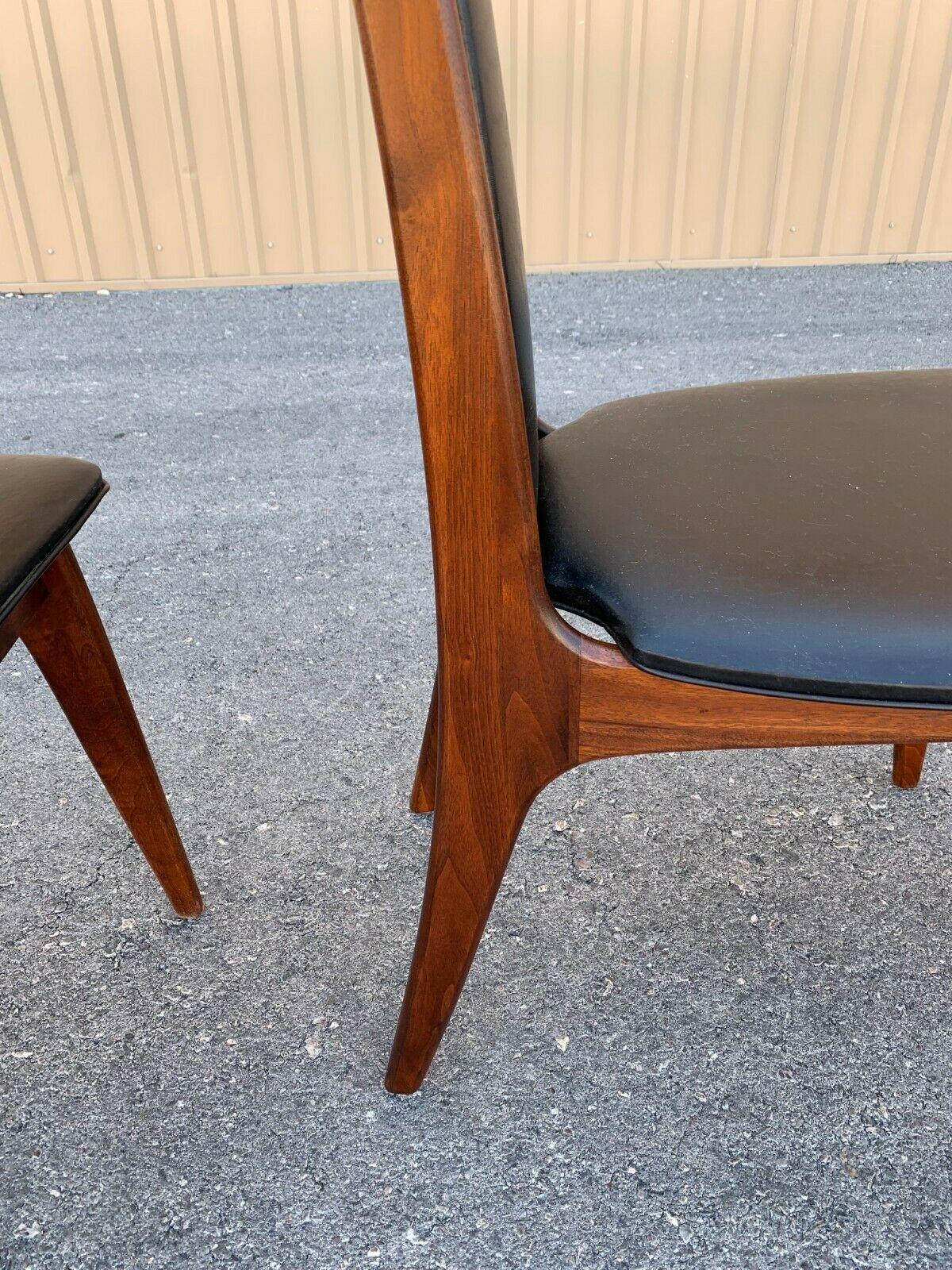 6 Dramatic Mid Century High Back Dining Chairs Attributed to Adrian Pearsall 3