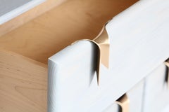 6 Drawer Ash Wood Dresser Gray Stain with Bronze Ribbon Hardware by Debra Folz