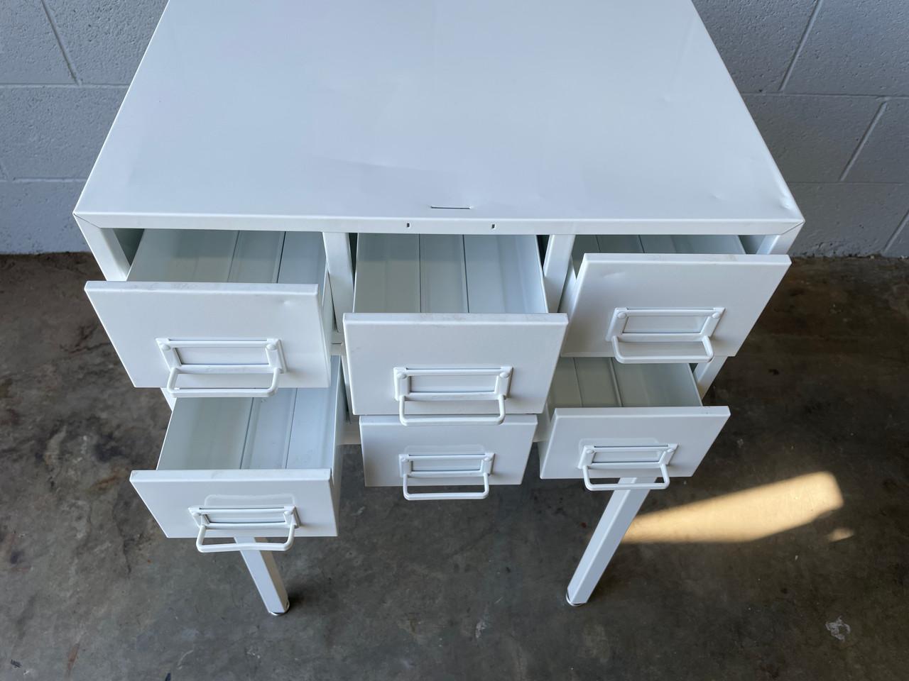 American 6 Drawer Card File on Custom Base For Sale