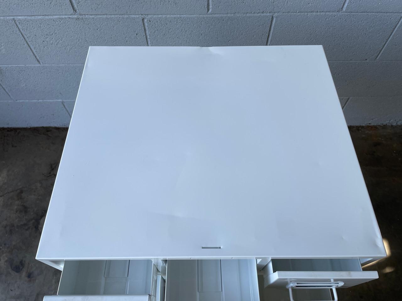 6 Drawer Card File on Custom Base In Good Condition For Sale In Alhambra, CA