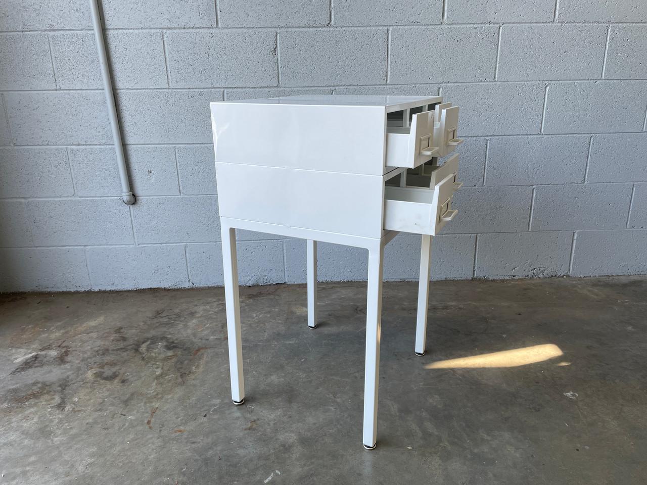 Contemporary 6 Drawer Card File on Custom Base For Sale