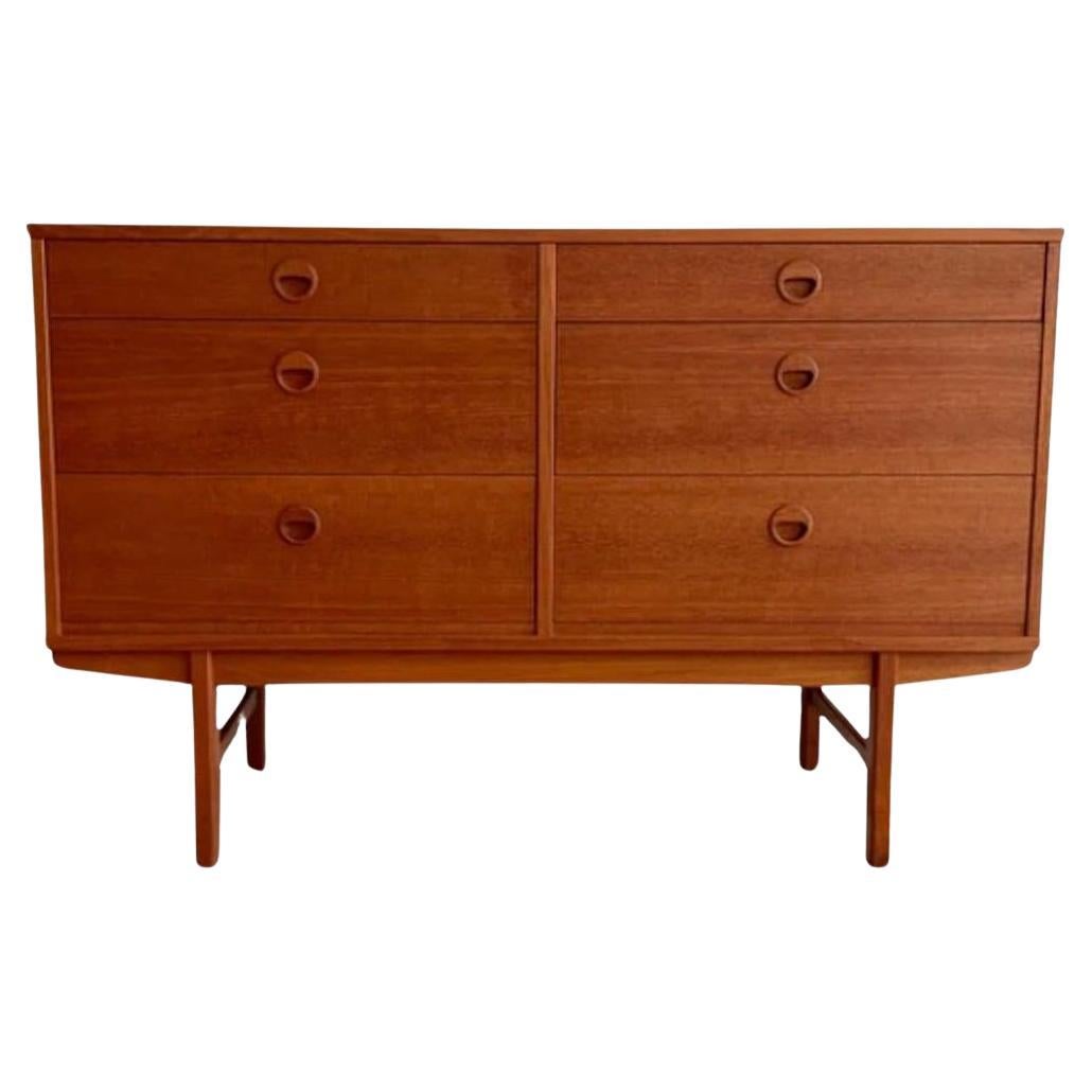 6 Drawer Teak Dresser by Folke Ohlsson for Dux