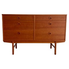 Retro 6 Drawer Teak Dresser by Folke Ohlsson for Dux