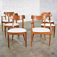 6 Drexel Declaration Walnut Dining Chairs by Kipp Stewart & Stewart MacDougall