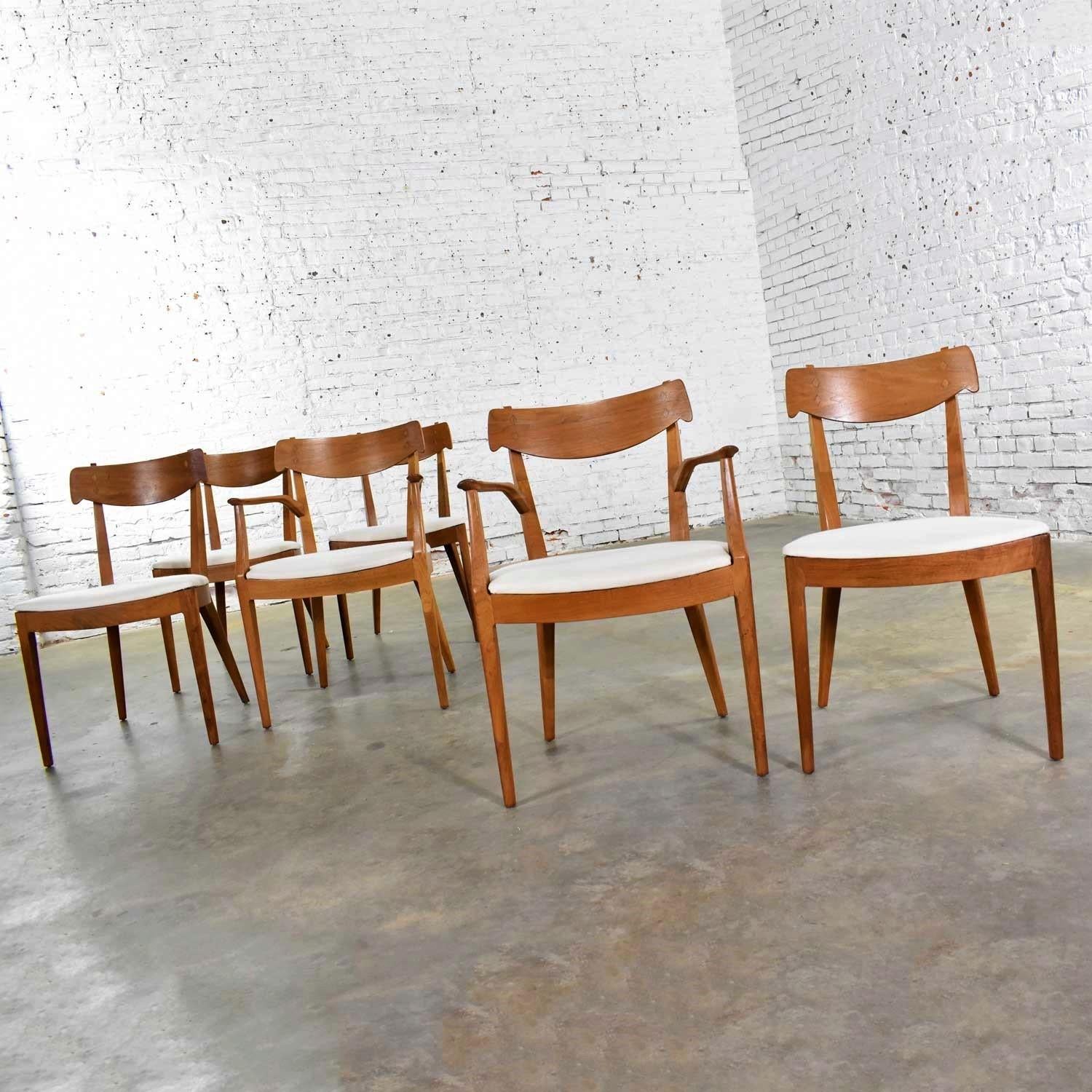 20th Century 6 Drexel Declaration Walnut Dining Chairs by Kipp Stewart & Stewart MacDougall