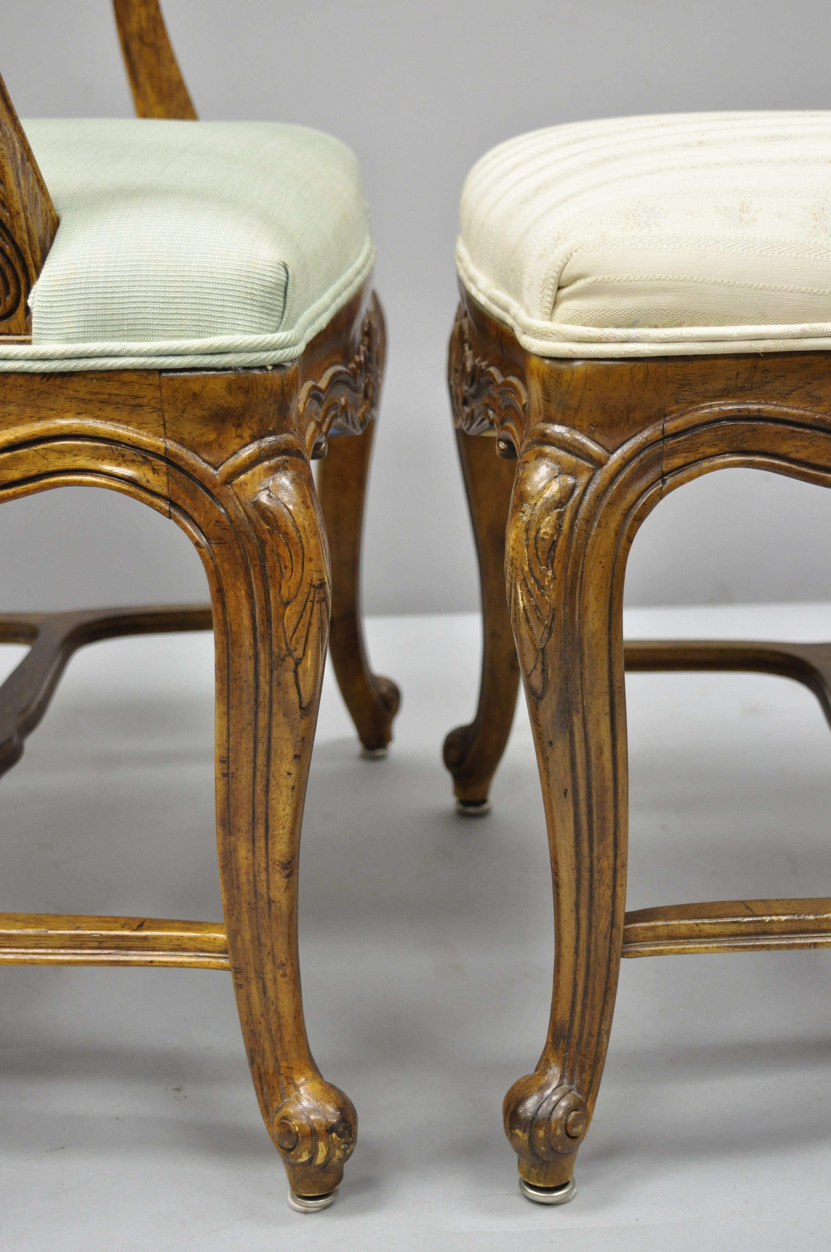 6 Drexel Heritage Old Continent French Provincial Louis XV Style Dining Chairs In Good Condition In Philadelphia, PA