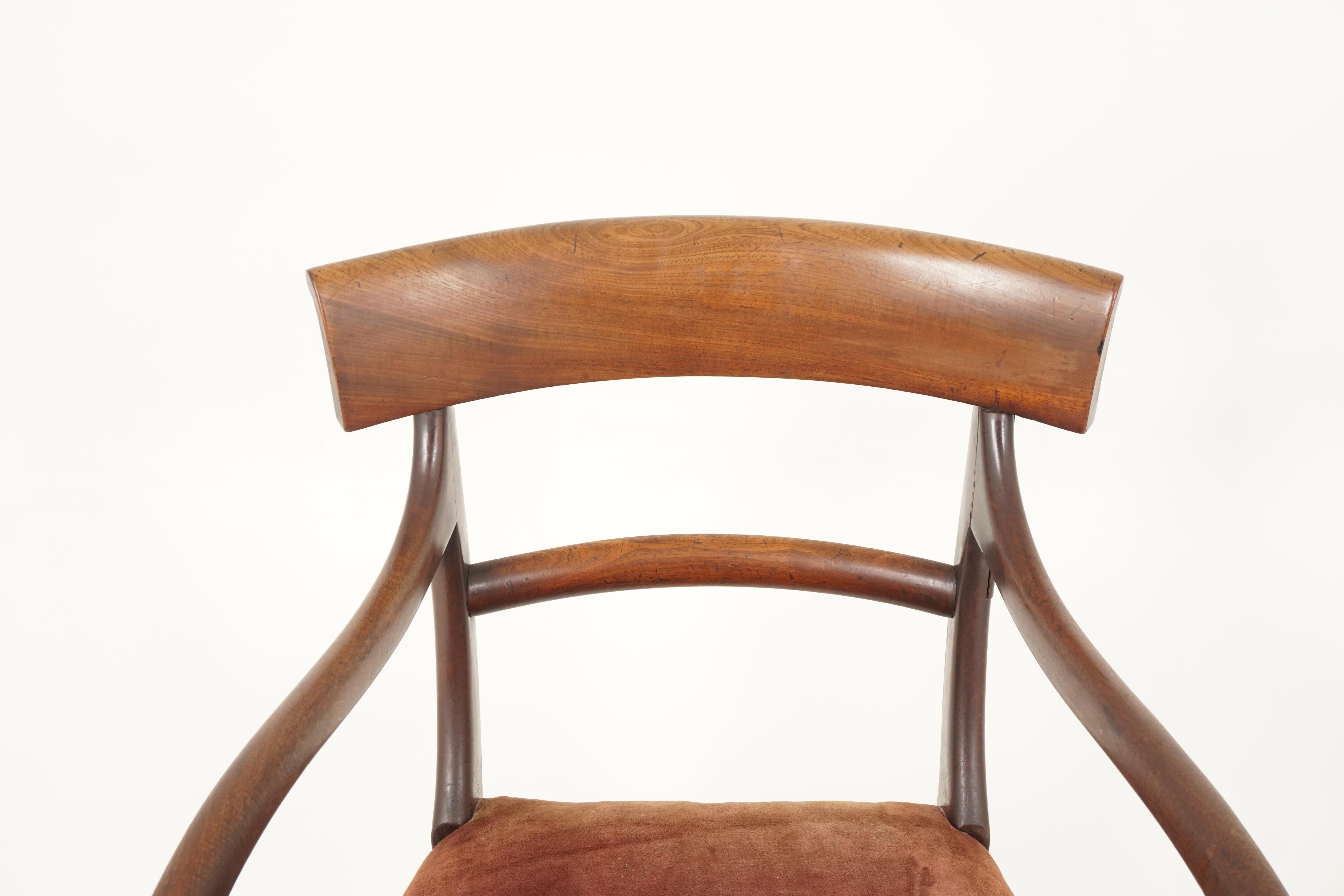 Mid-19th Century 6 Early Victorian Walnut Dining Chairs '4+2', Scotland 1840, B2374