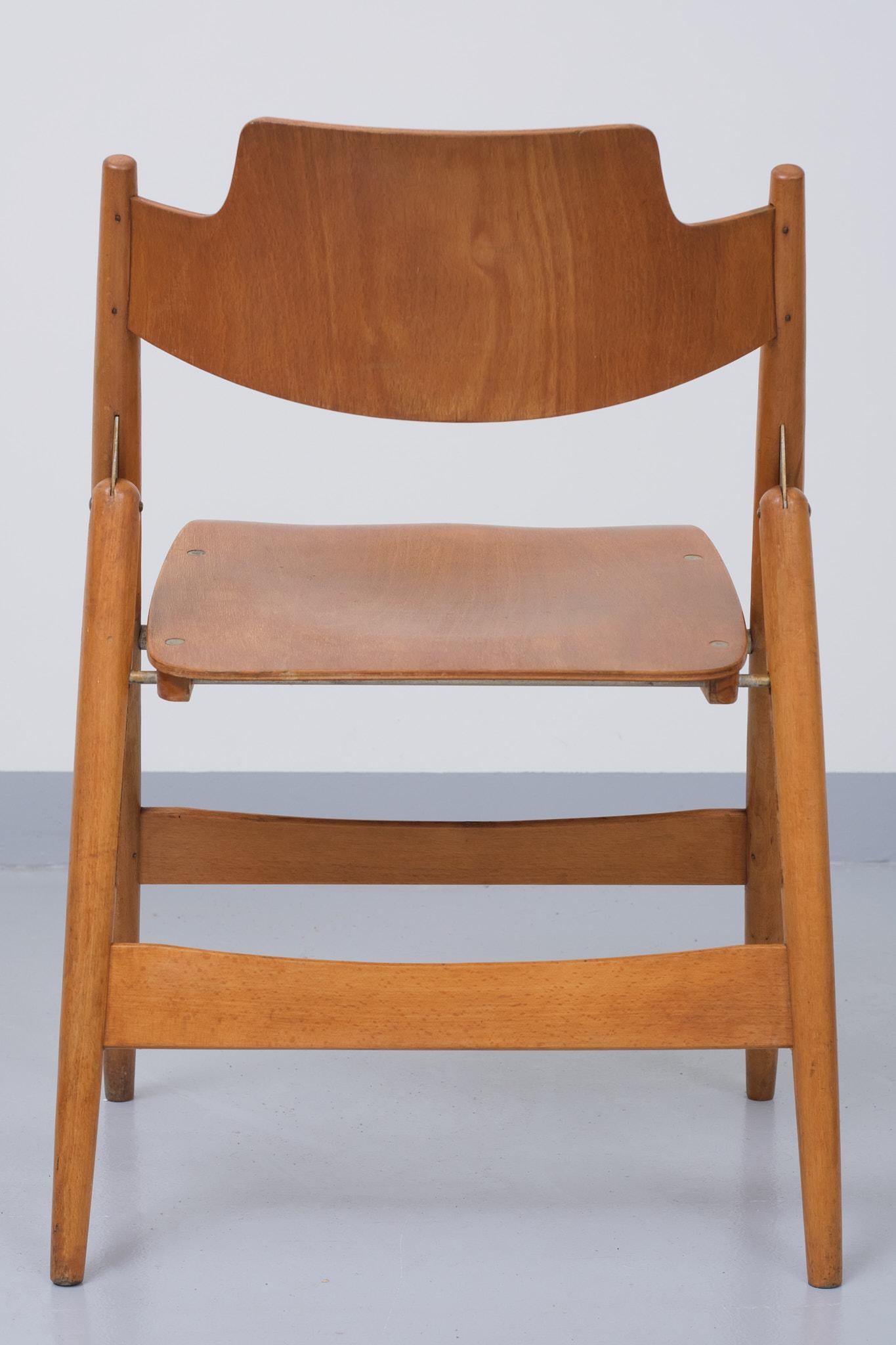 Mid-20th Century 6 Egon Eiermann SE18 Folding Chairs, 1952