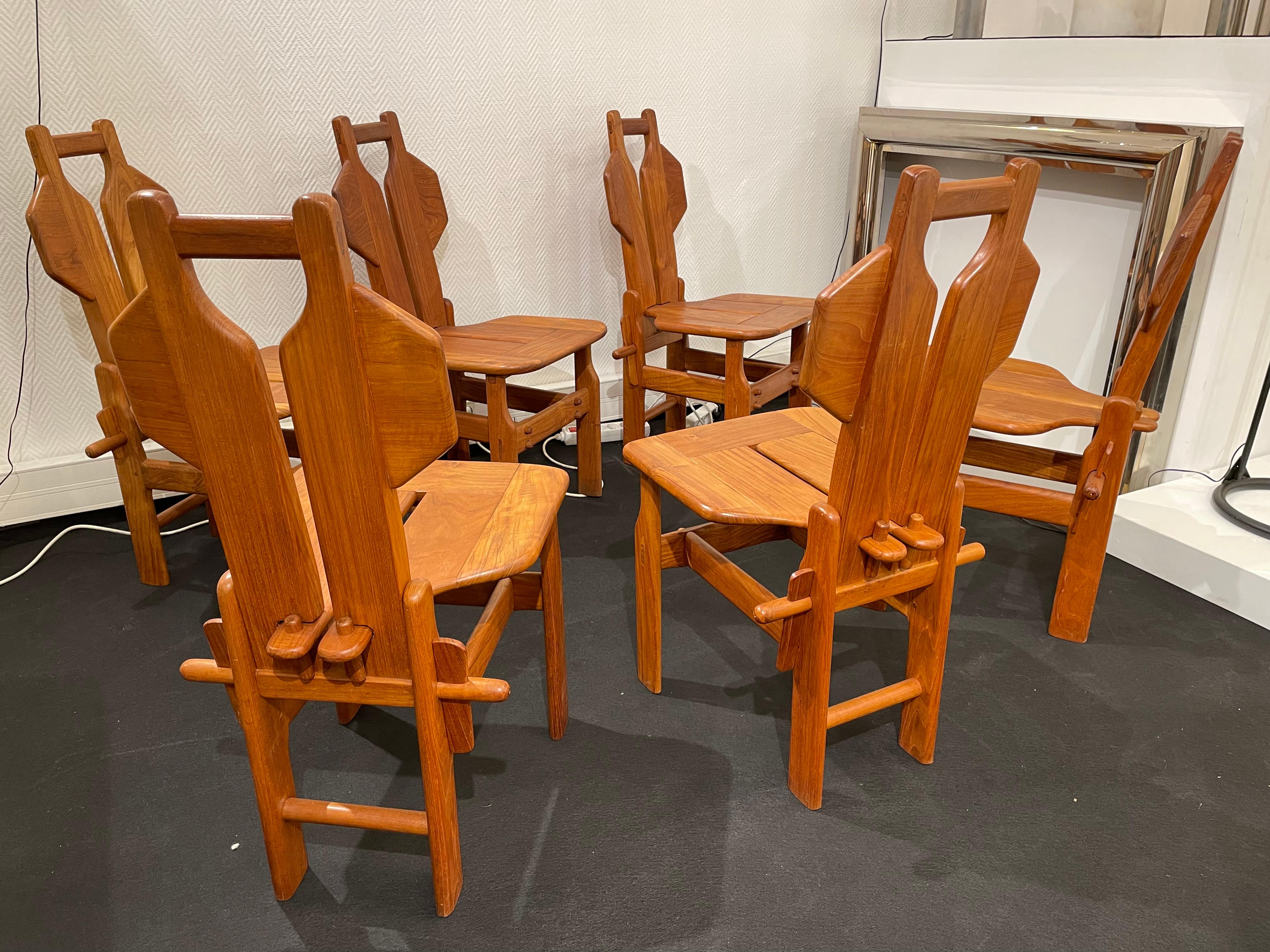 6 Elm Sculpture Chairs 3