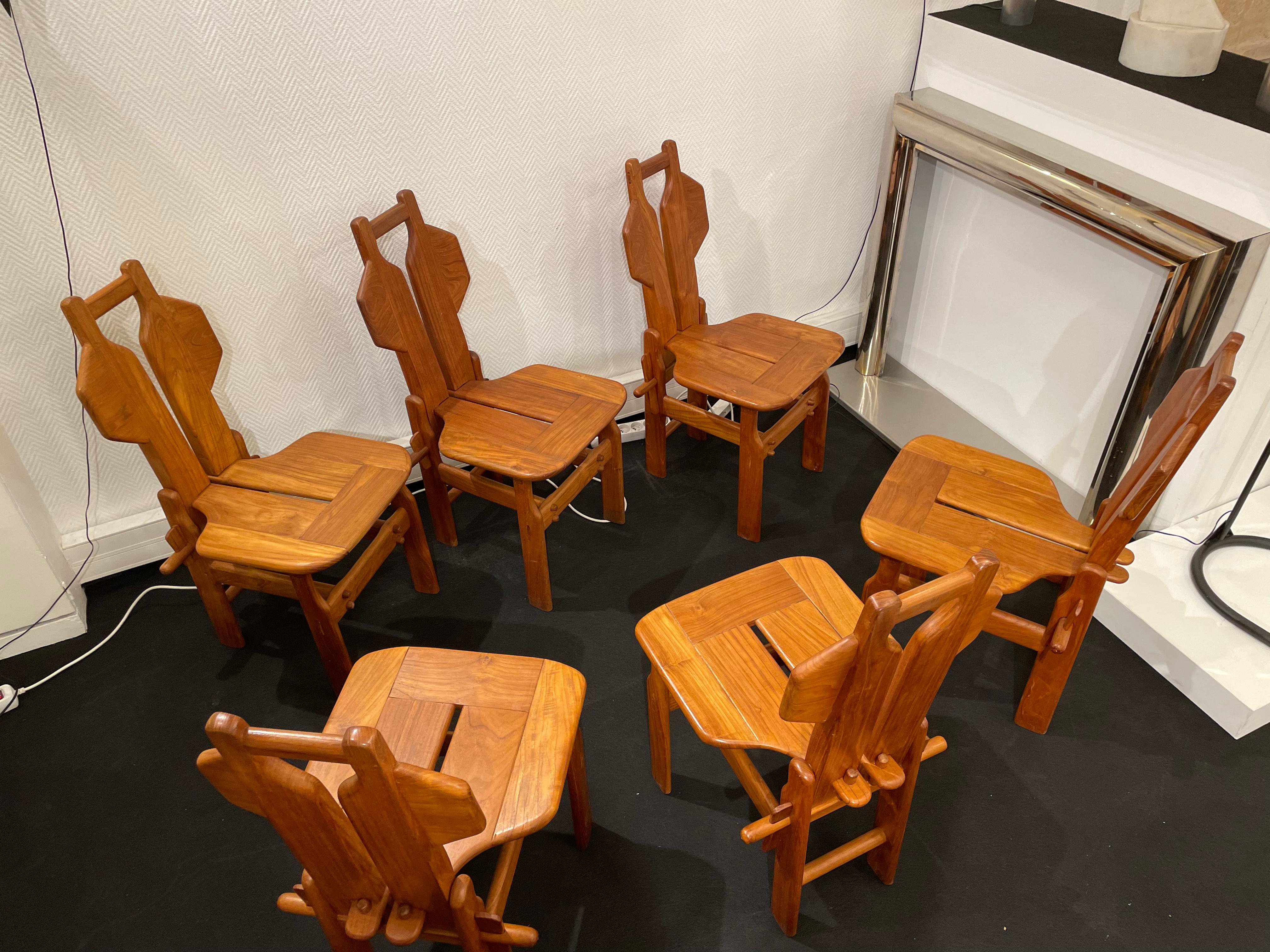 6 Elm Sculpture Chairs 5