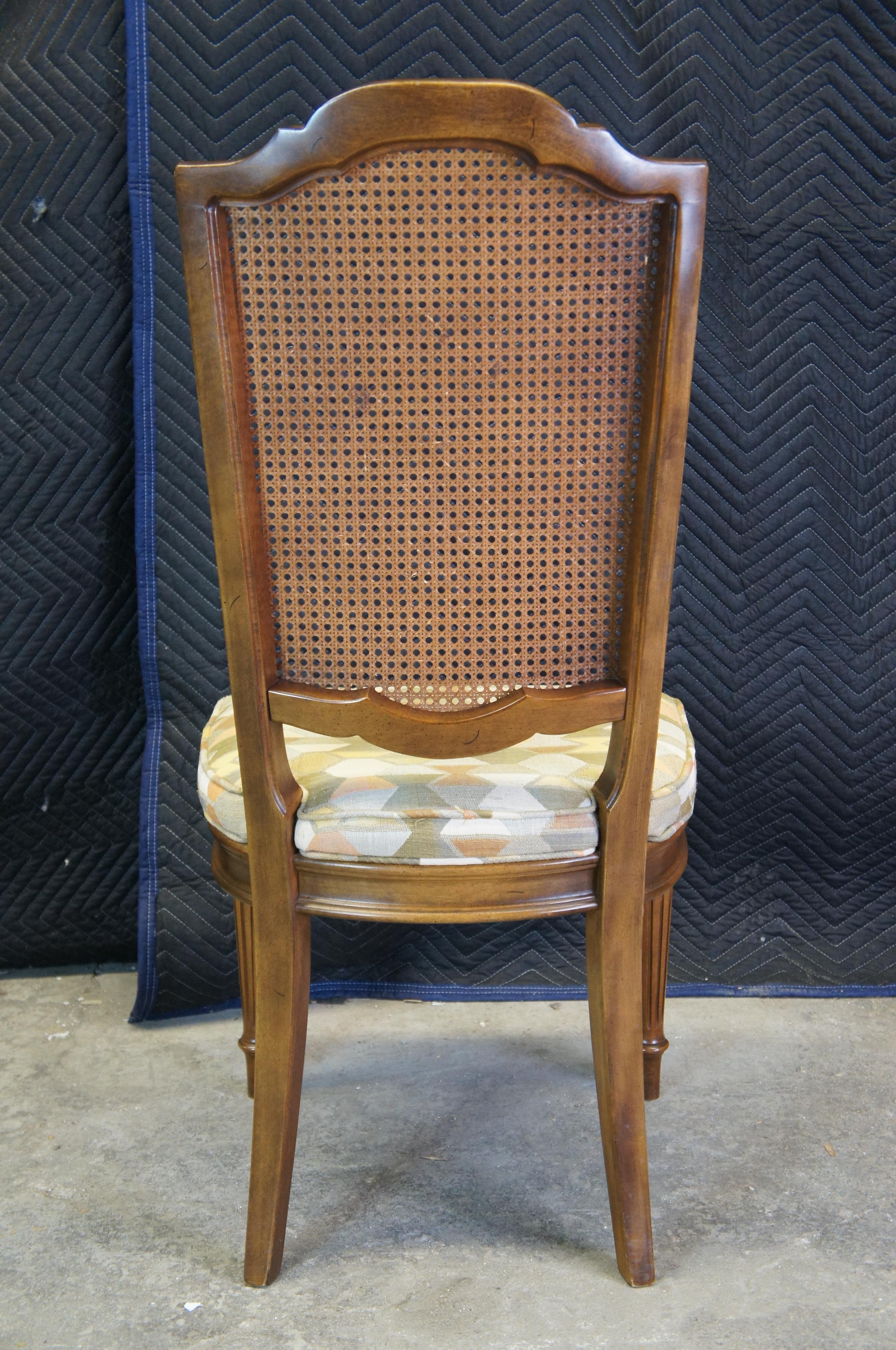 6 Ethan Allen Classic Manor Maple Caned Dining Chairs French Country Vtg 15-6012 2
