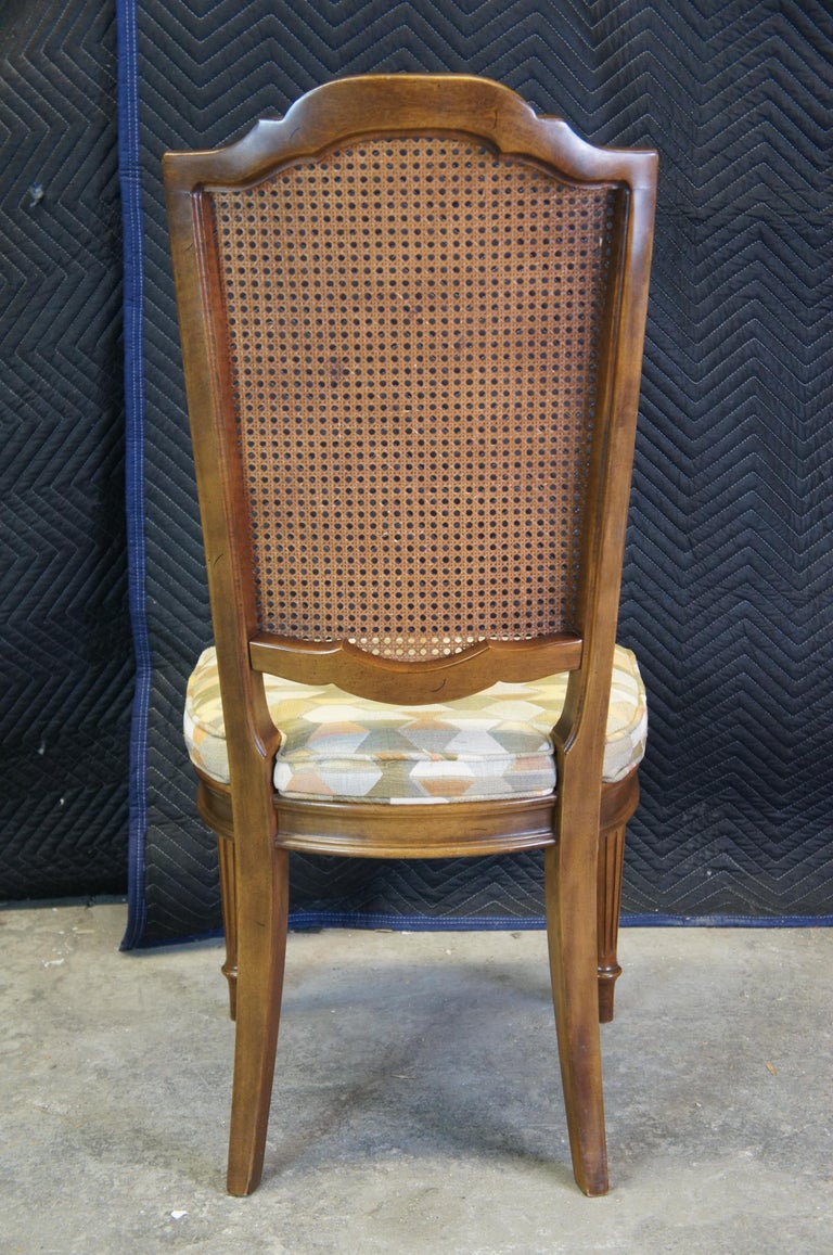 6 Ethan Allen Classic Manor Maple Caned Dining Chairs French Country