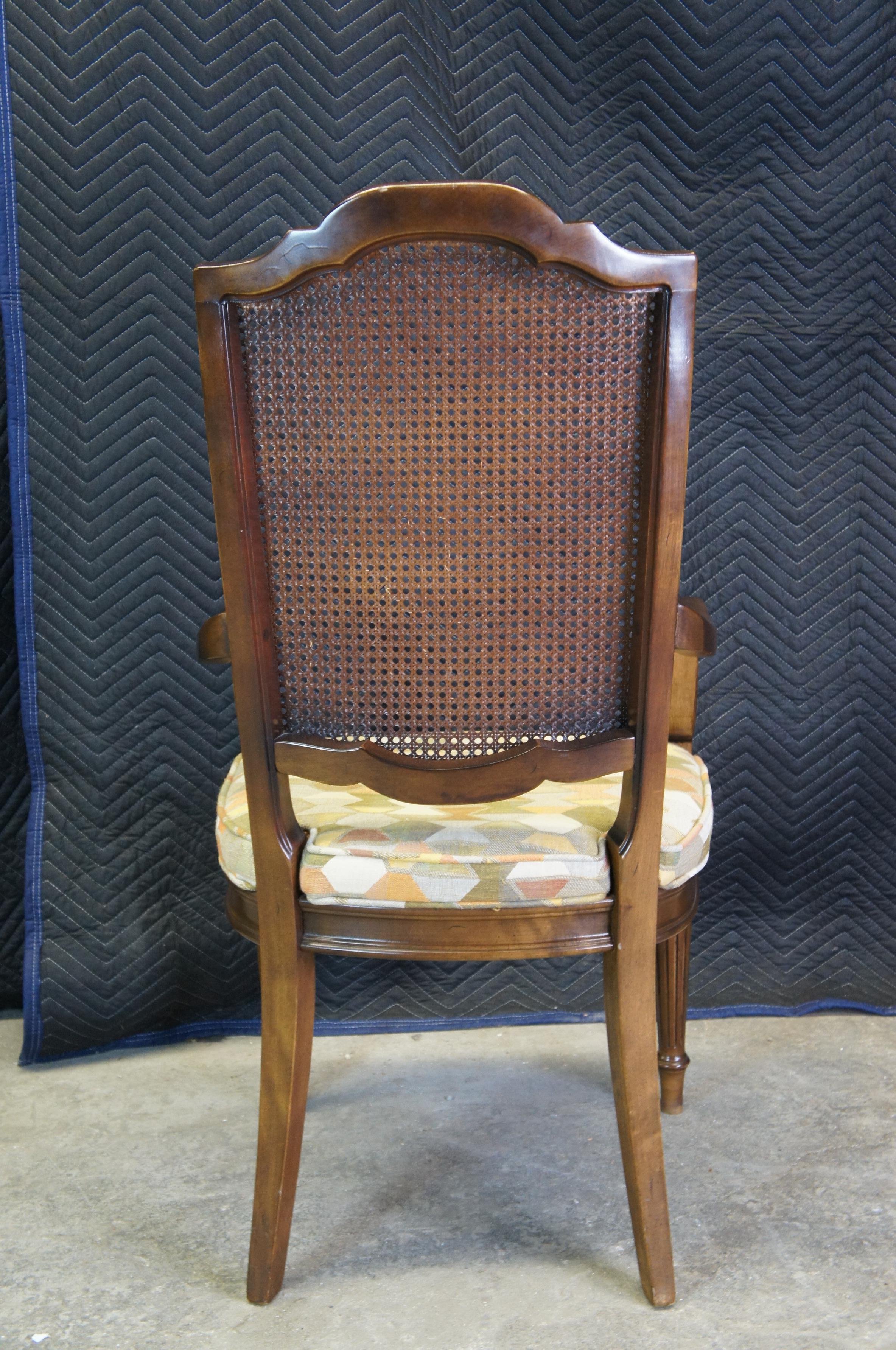 ethan allen cane back chairs