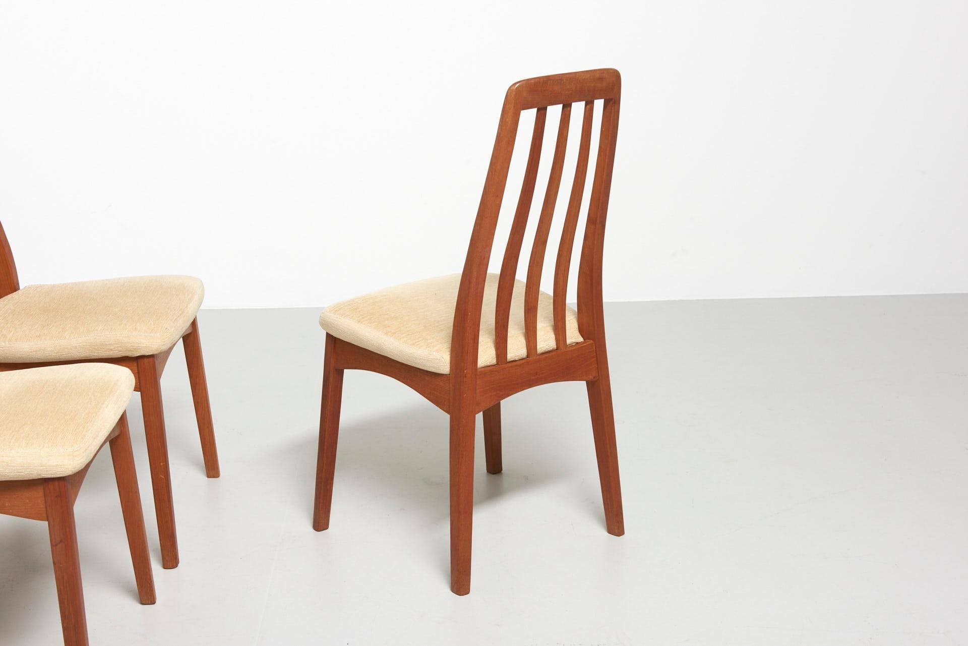 6 Eva Chairs by Niels Koefoed, 1960s In Good Condition For Sale In Antwerpen, BE