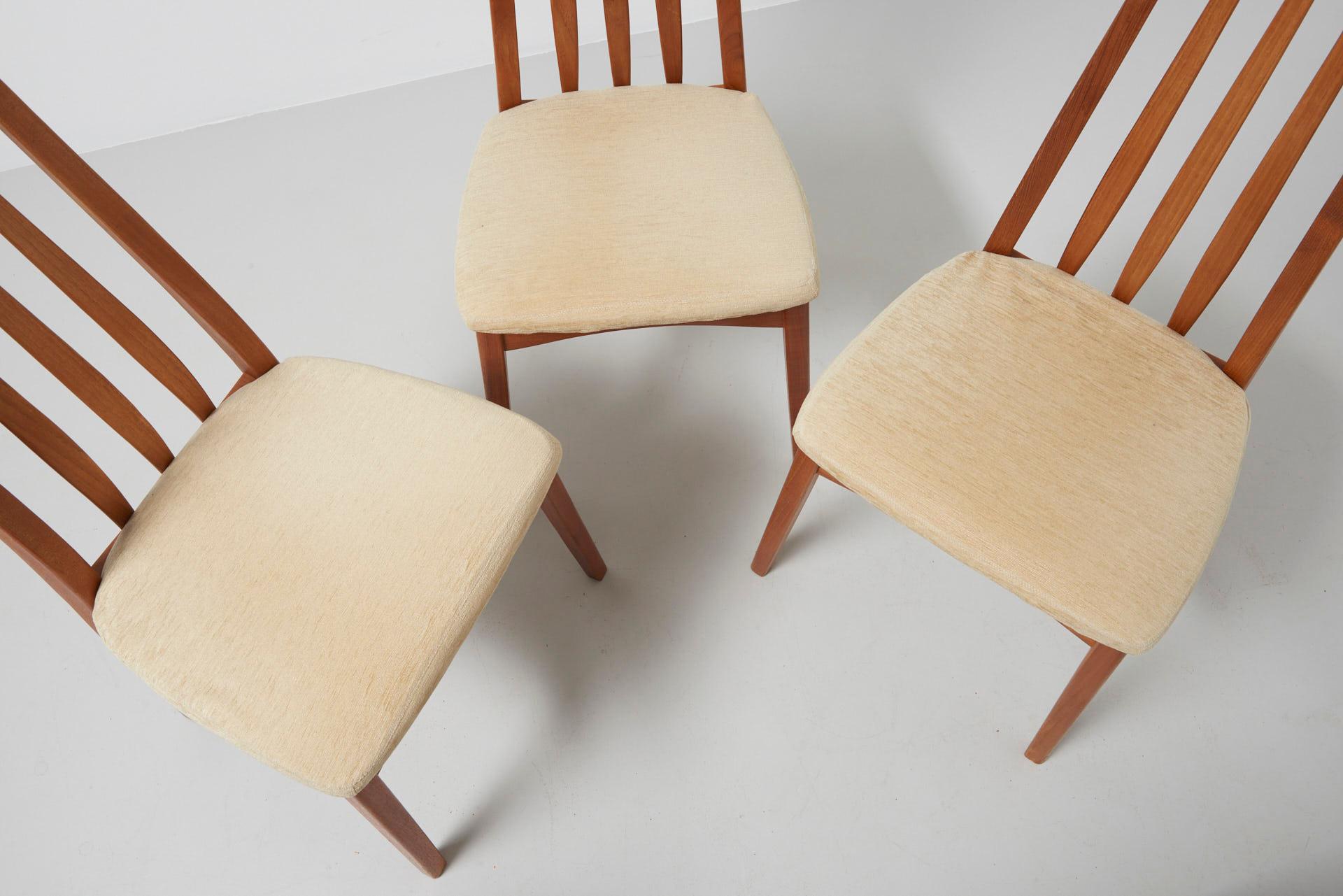 Teak 6 Eva Chairs by Niels Koefoed, 1960s For Sale