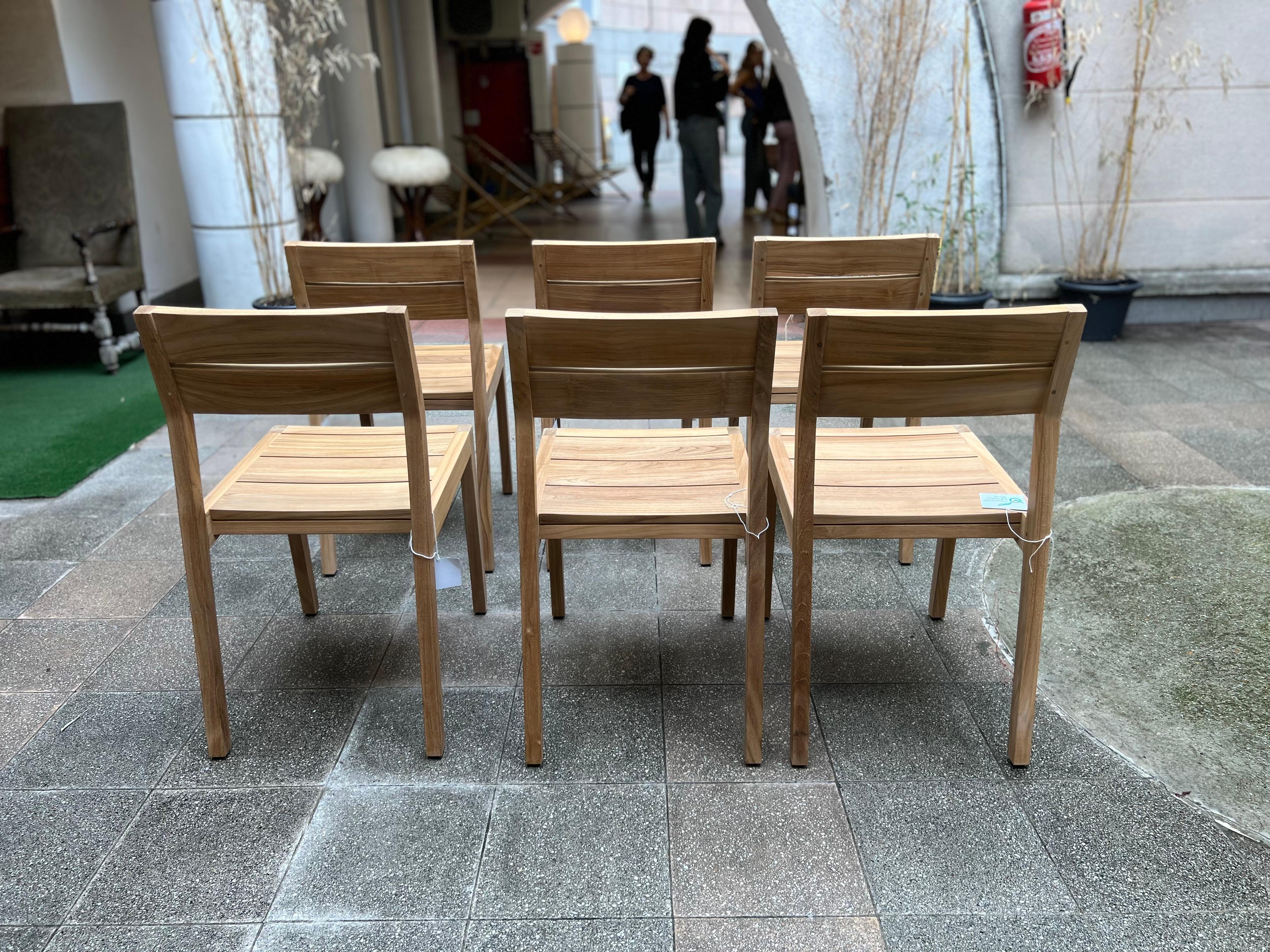 6 chaises EX1 Ethnicraft édition en vente 10